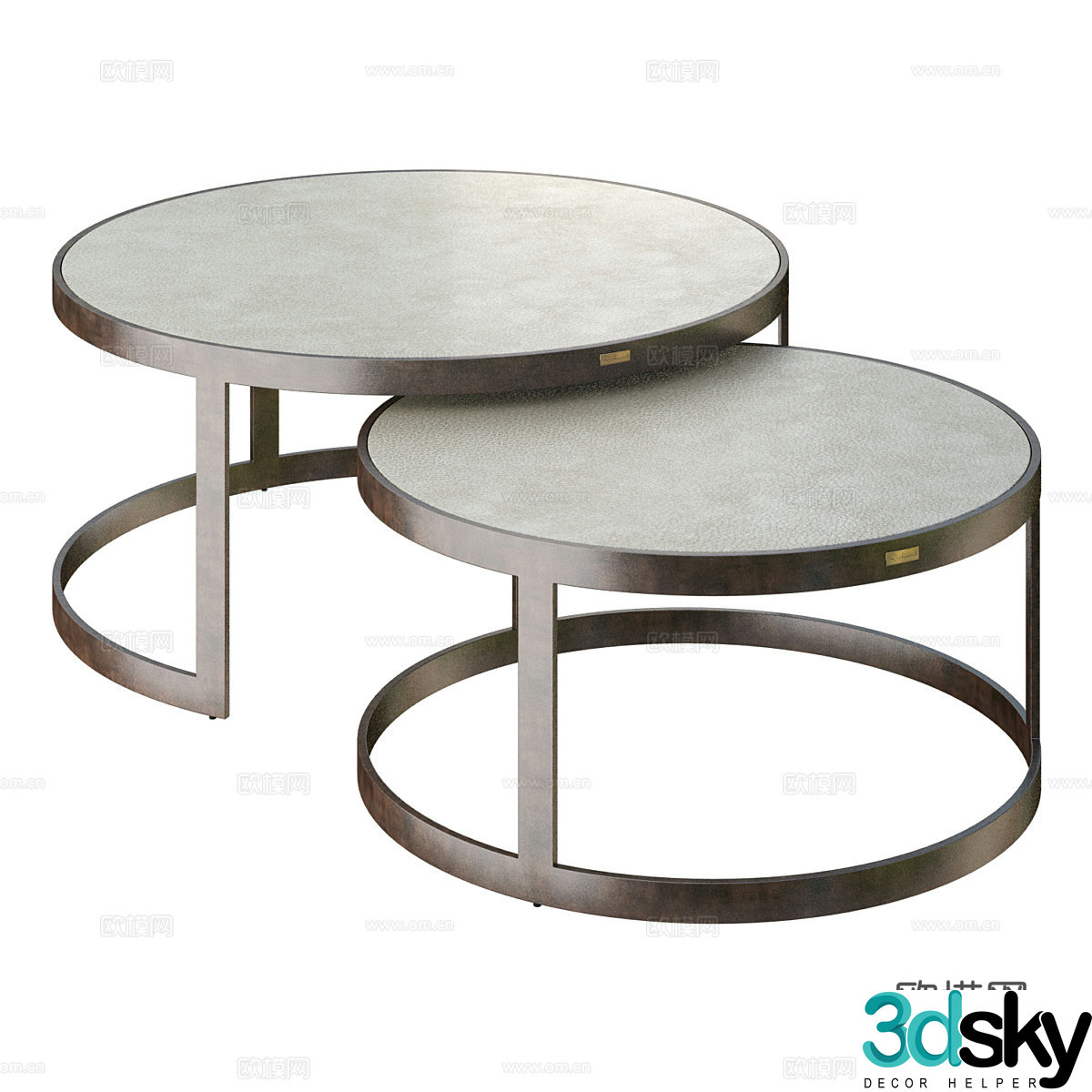 Modern Italian light luxury Richmond coffee table 3D model