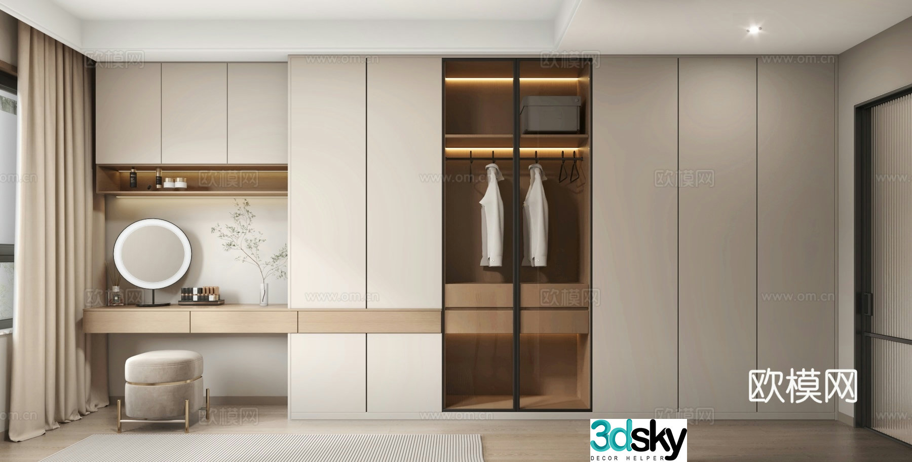 Modern home bedroom 3d model