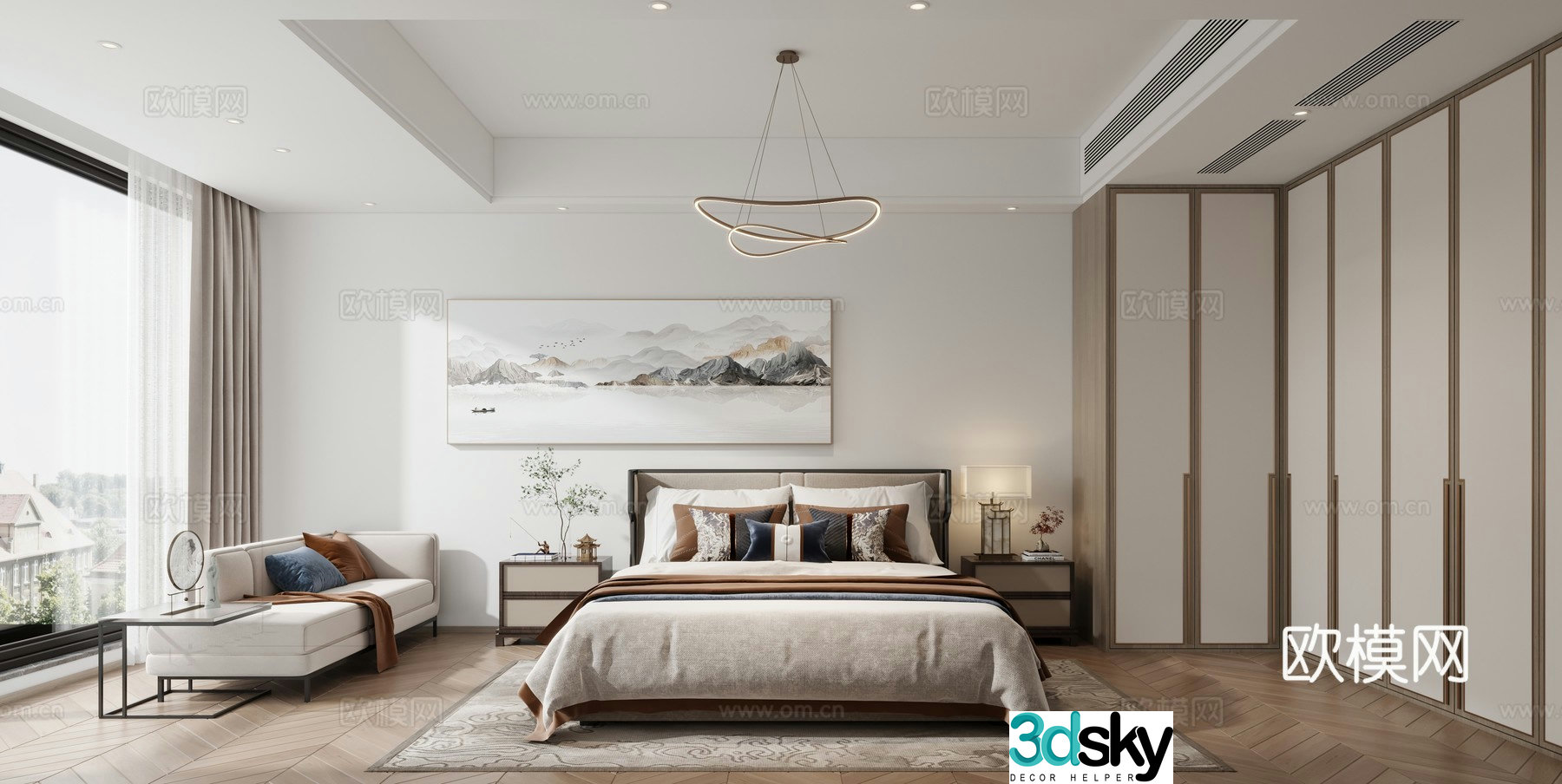 Modern bedroom 3d model