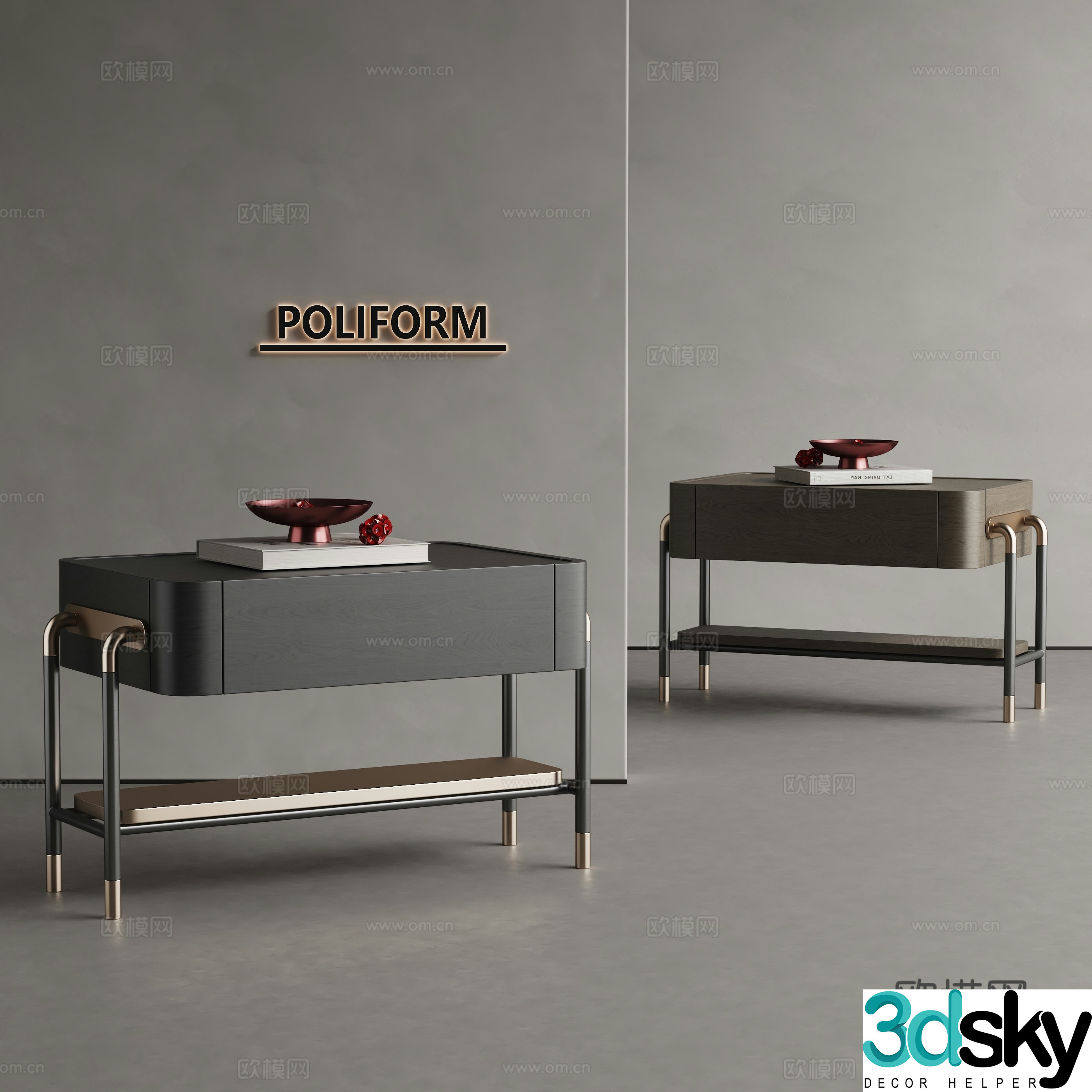 Modern night table 3d model