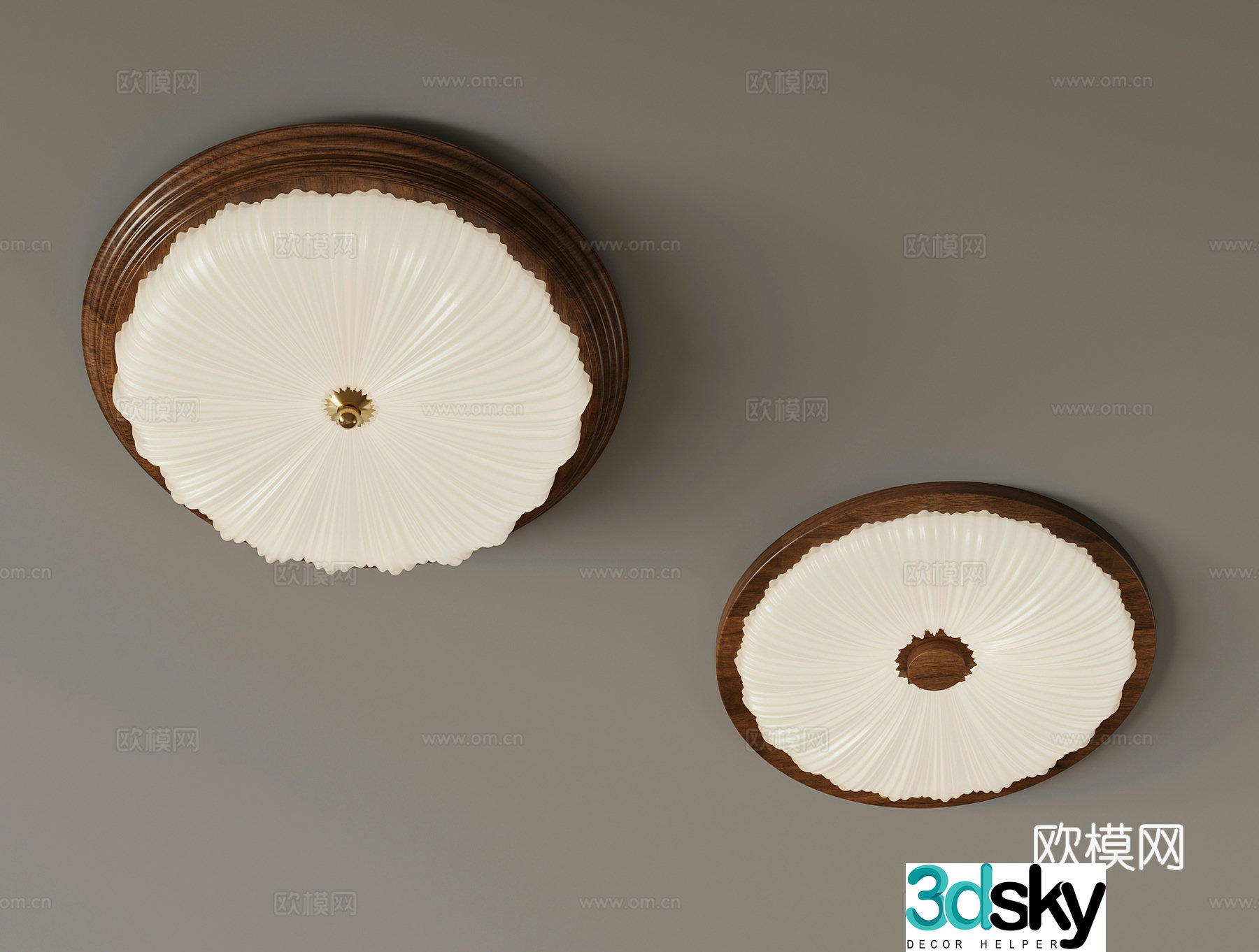 French medieval ceiling light 3D model