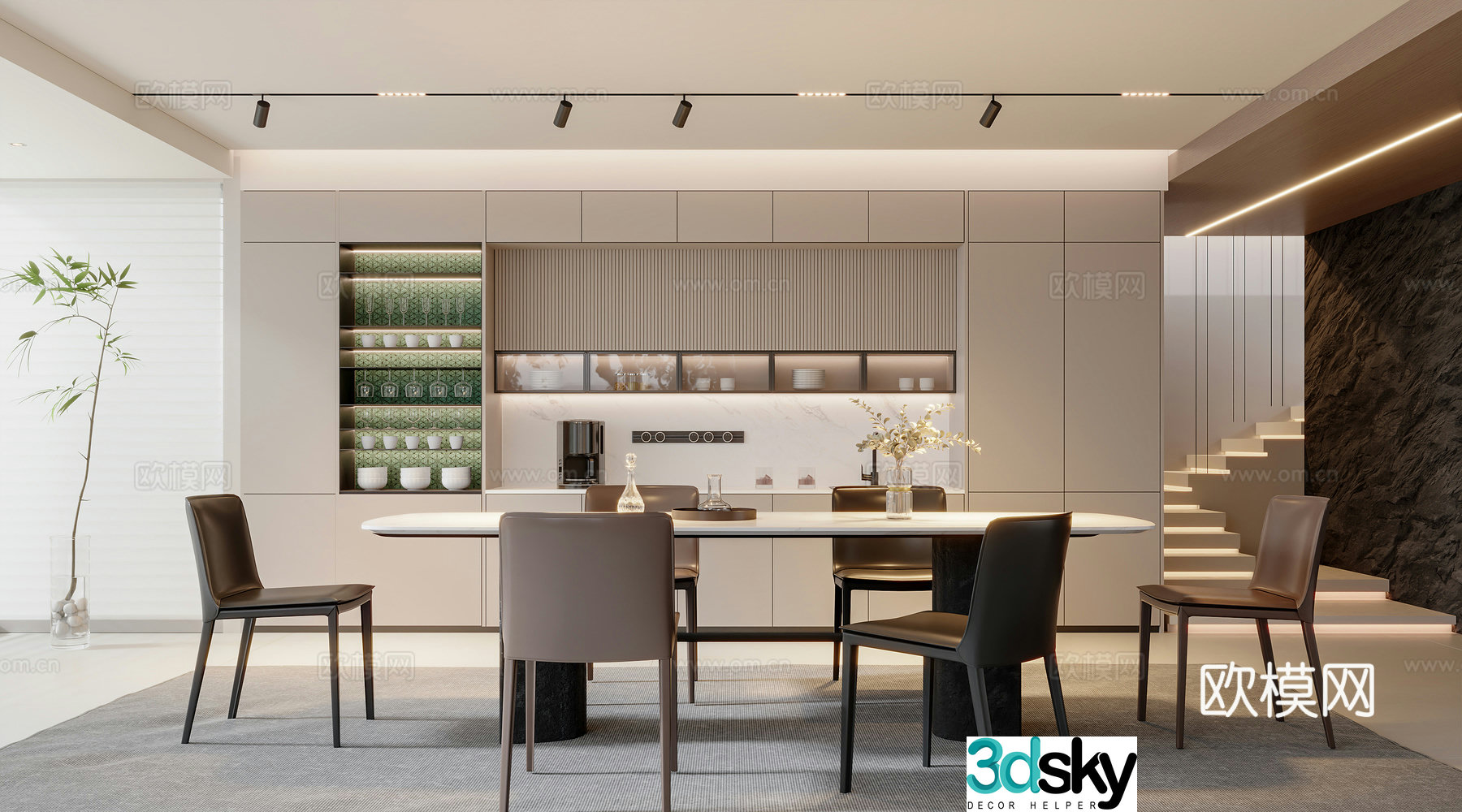 Modern restaurant 3d model