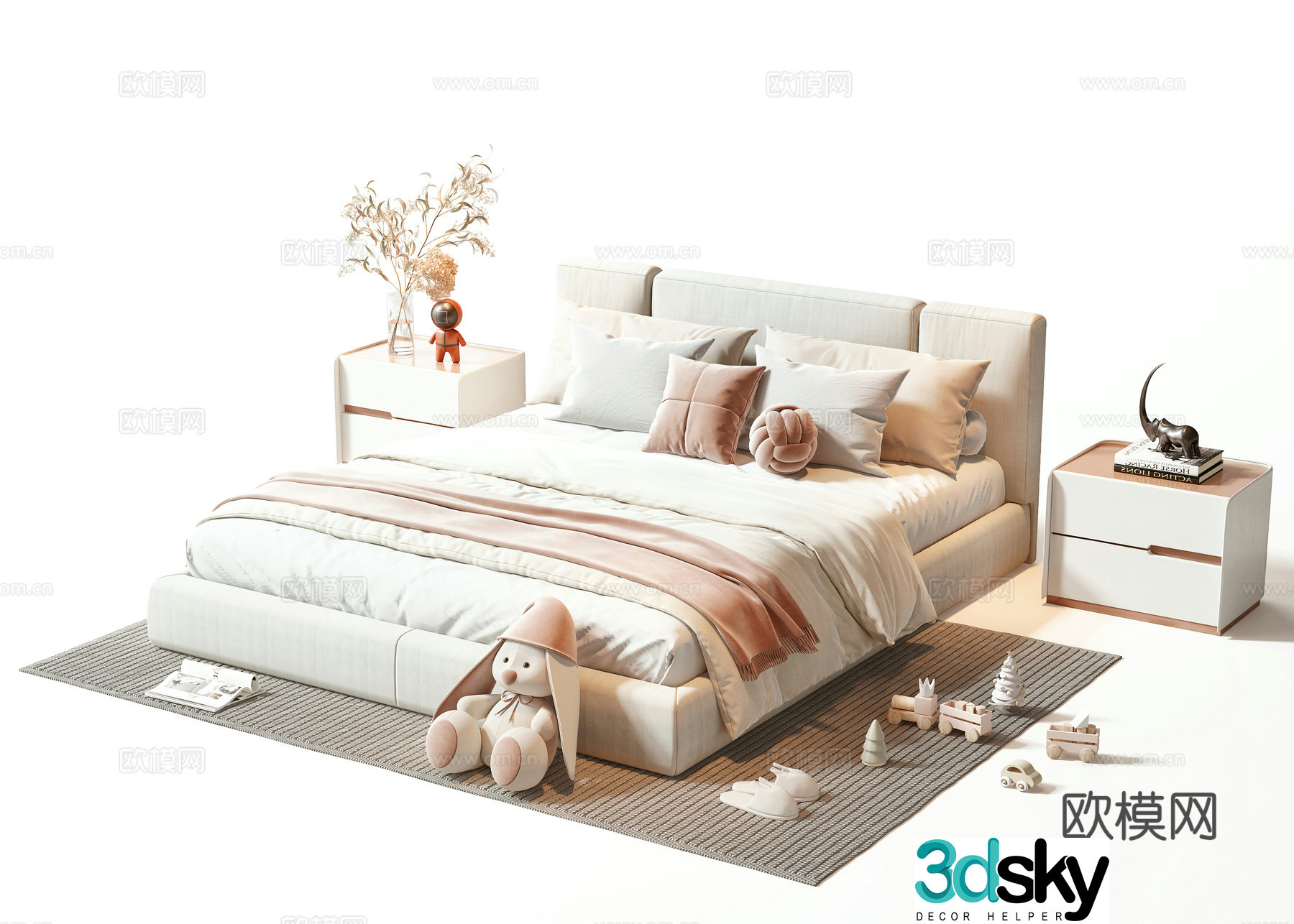 Modern children’s bed 3d model