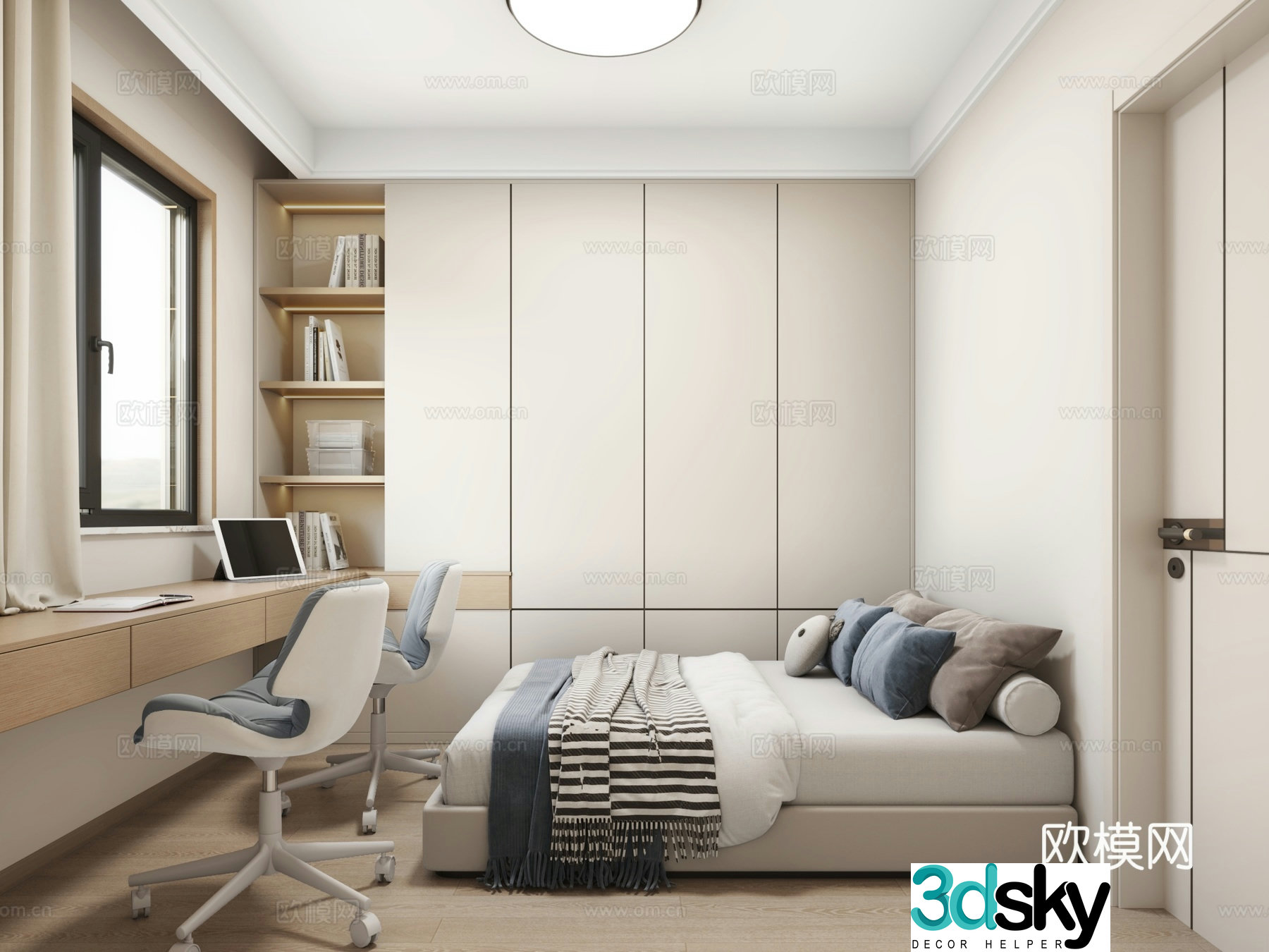 Modern home bedroom 3d model