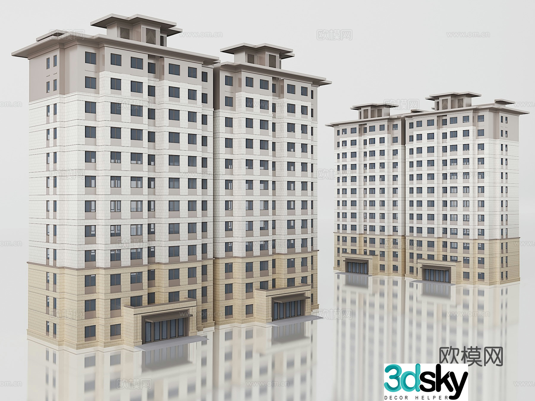 Building exterior 3d model