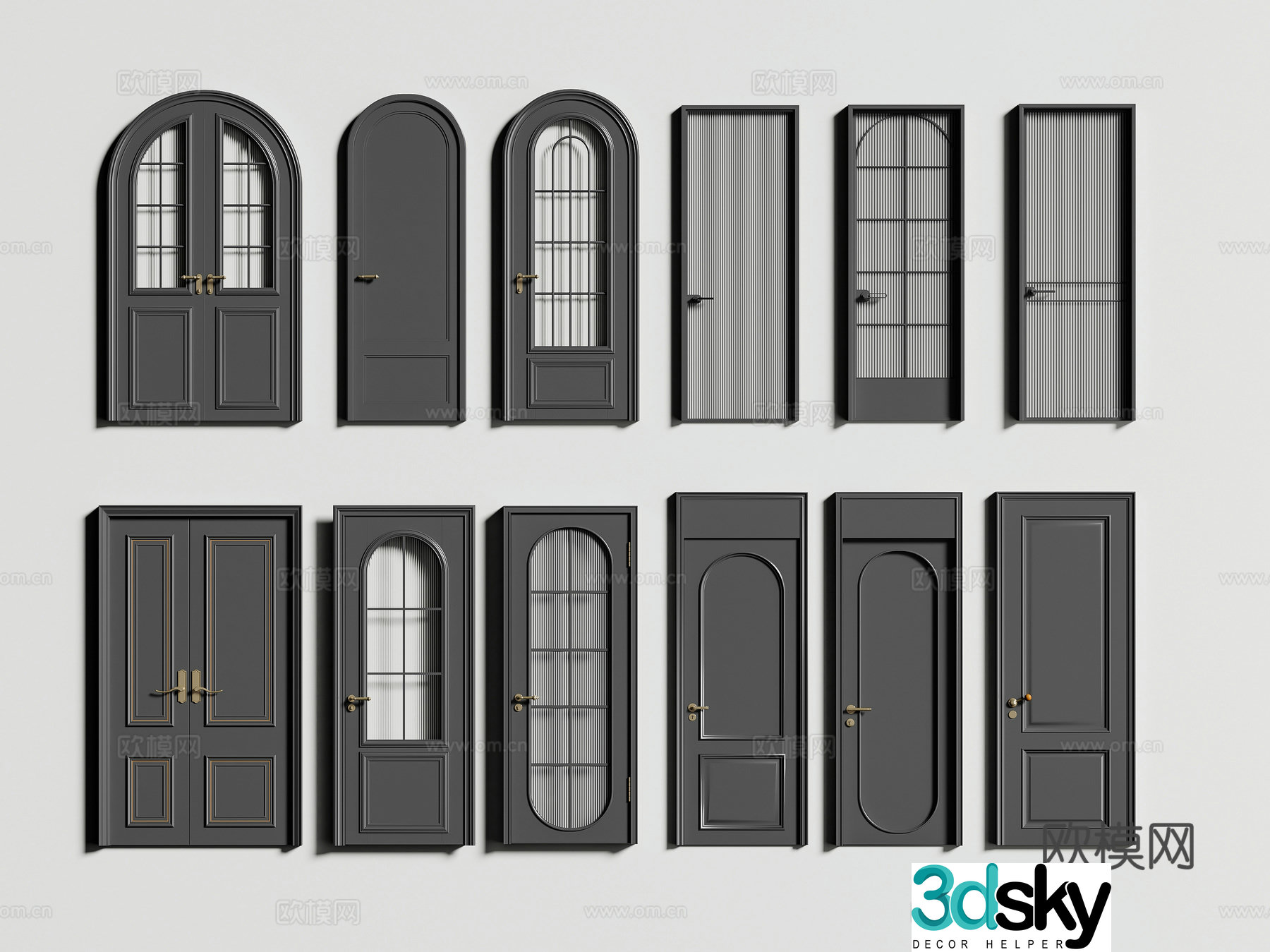 Middle-aged storm combination 3D model