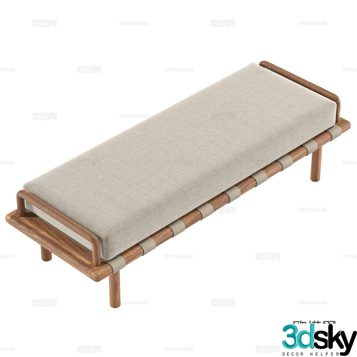 Middle Ages Wasabi Constantine Bench 3D Model