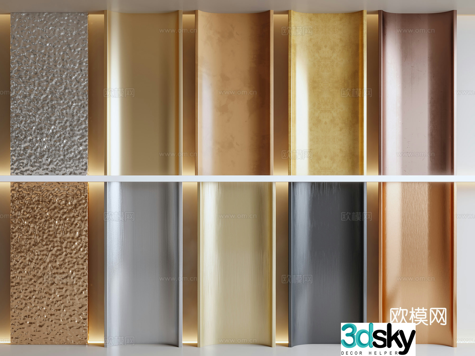 Modern metal plate 3d model