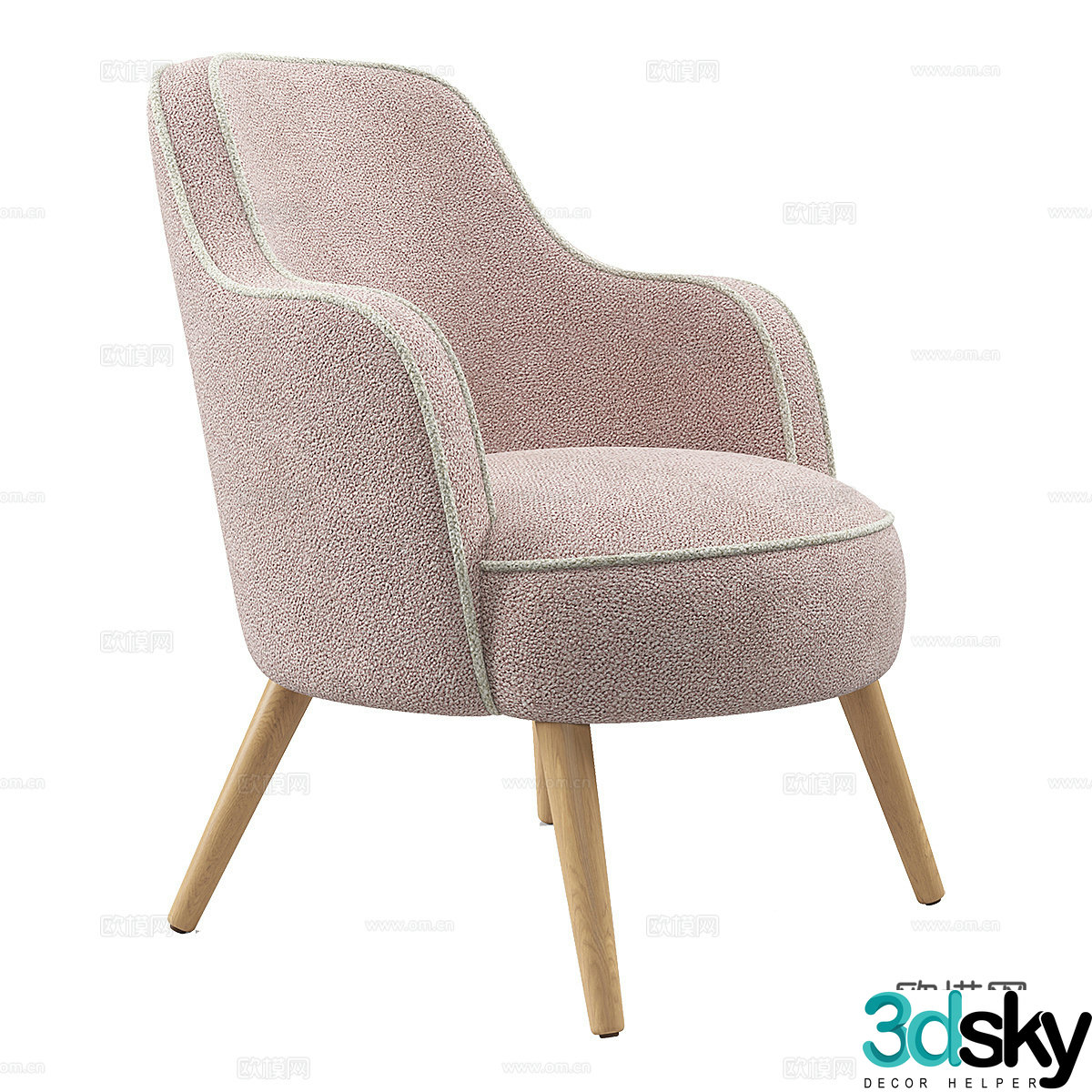 Nordic simple single sofa single sofa simple sofa living room sofa casual sofa 3d model