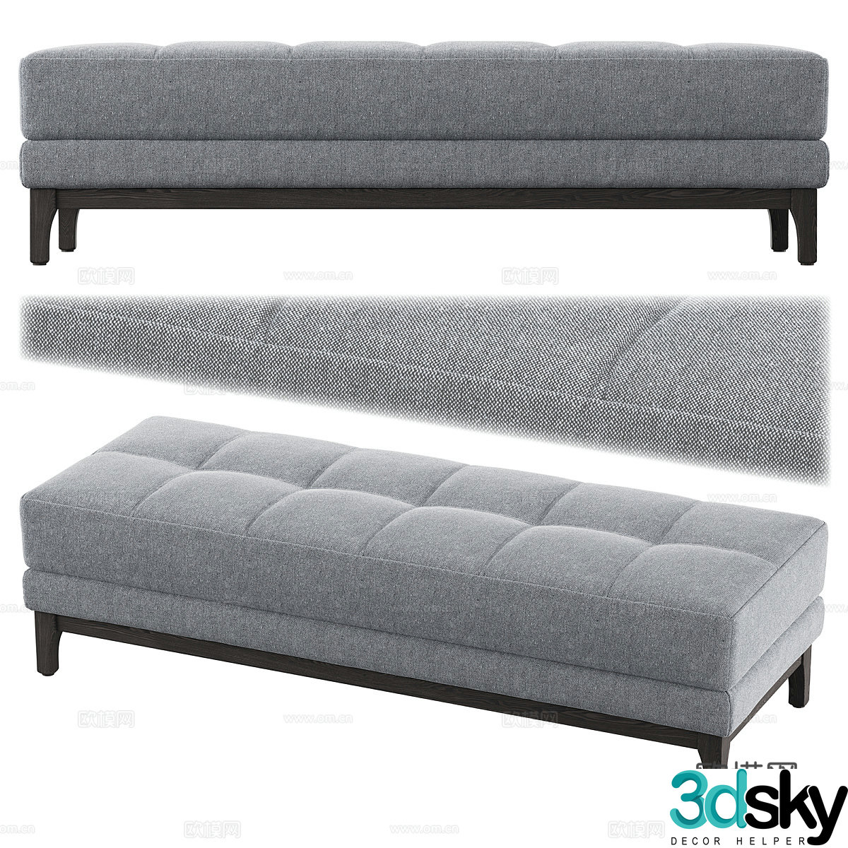 Modern Foster Bench 3D Model