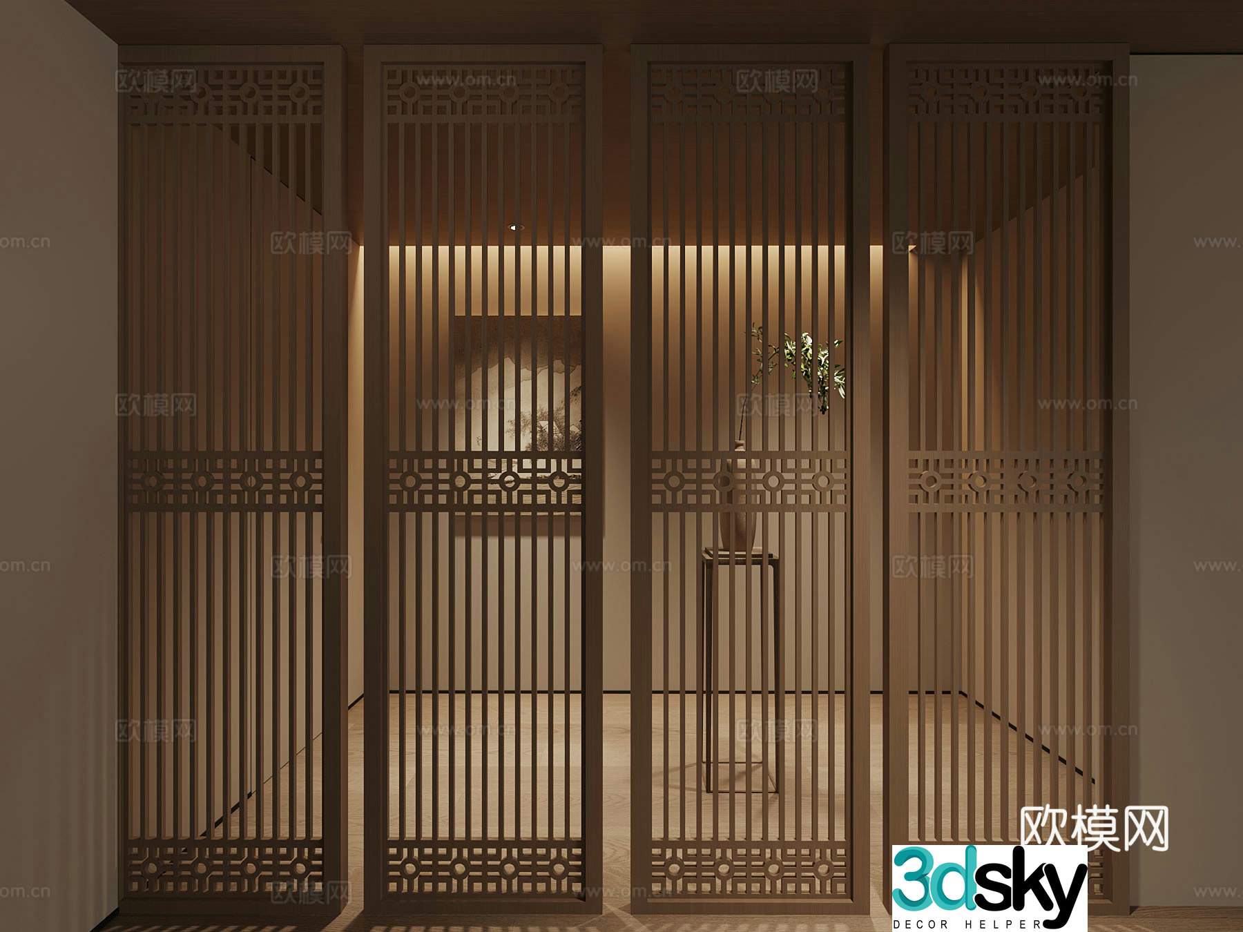 New Chinese partition 3D model