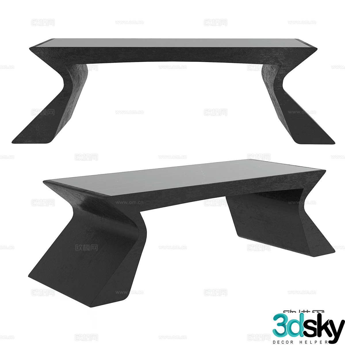 New Chinese tea table 3D model