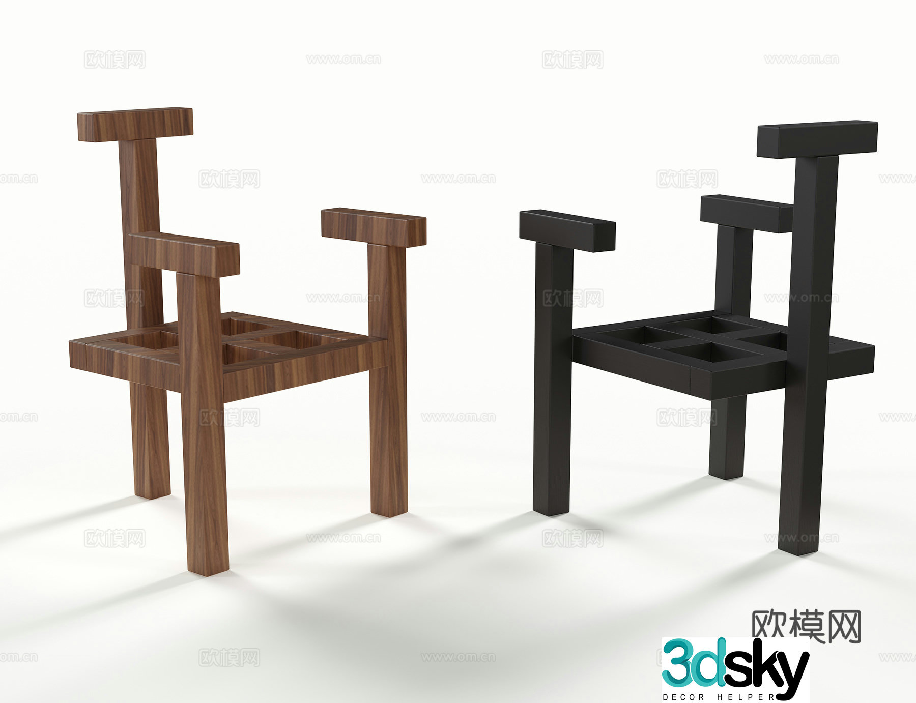 Modern single chair 3d model