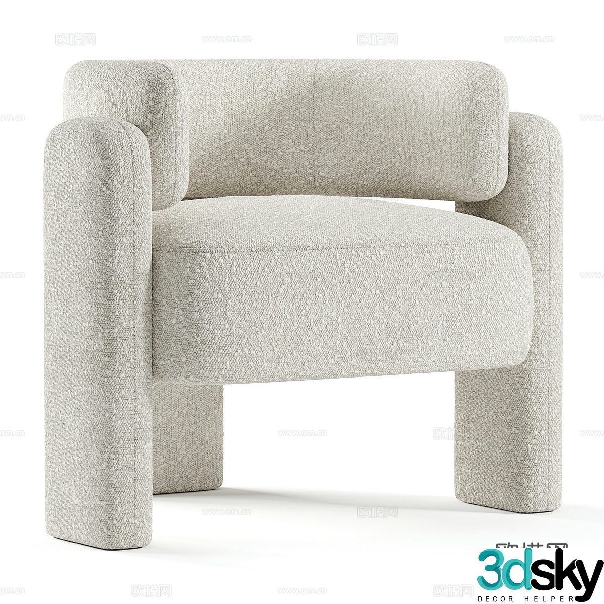 Single sofa 3d model