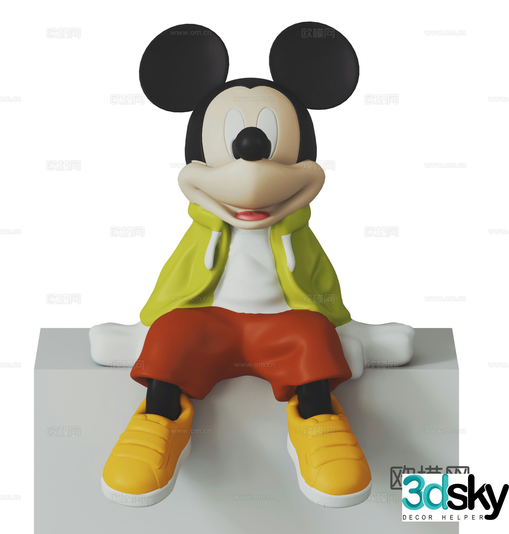 Modern cartoon sculpture 3d model
