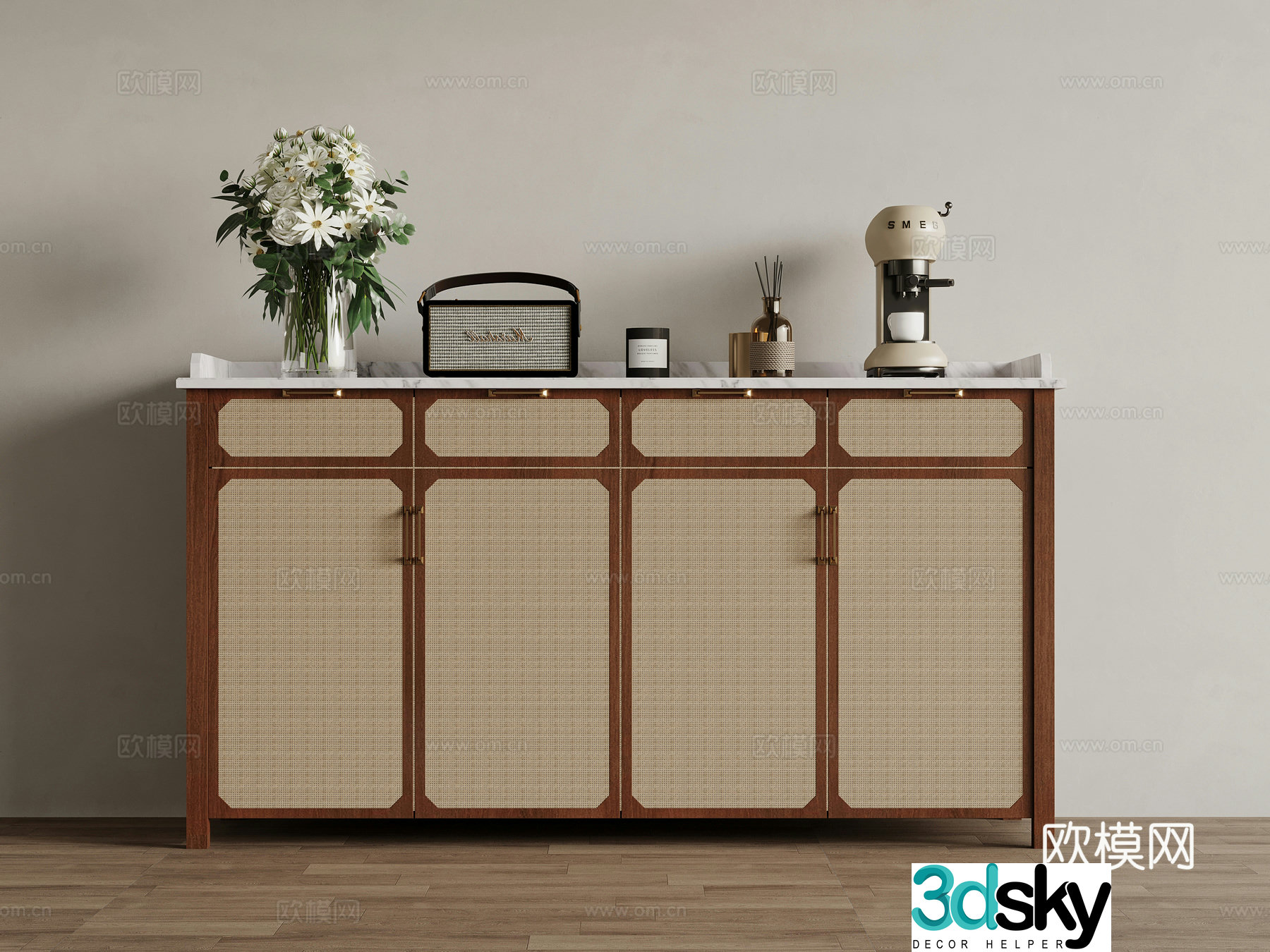 Modern sideboard dining cabinet sideboard 3D model