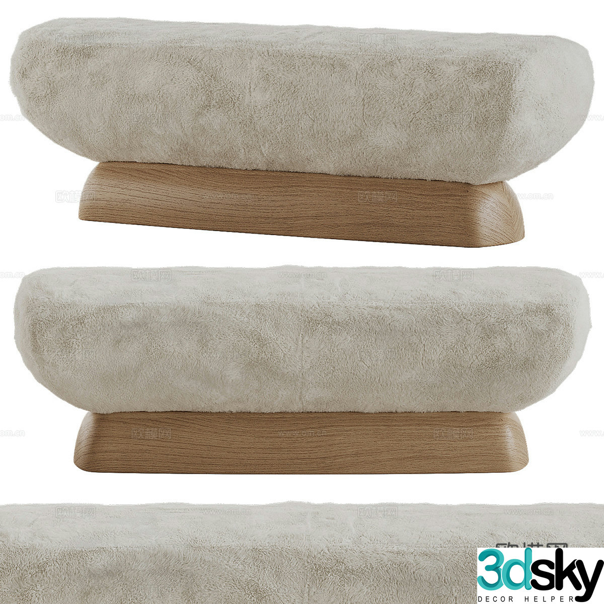 Cuff Studio U Bench 3d Model