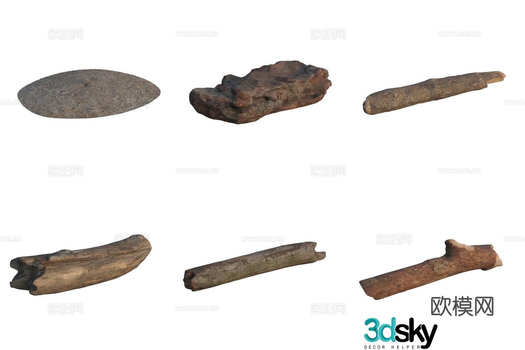 Bark wood 3d model