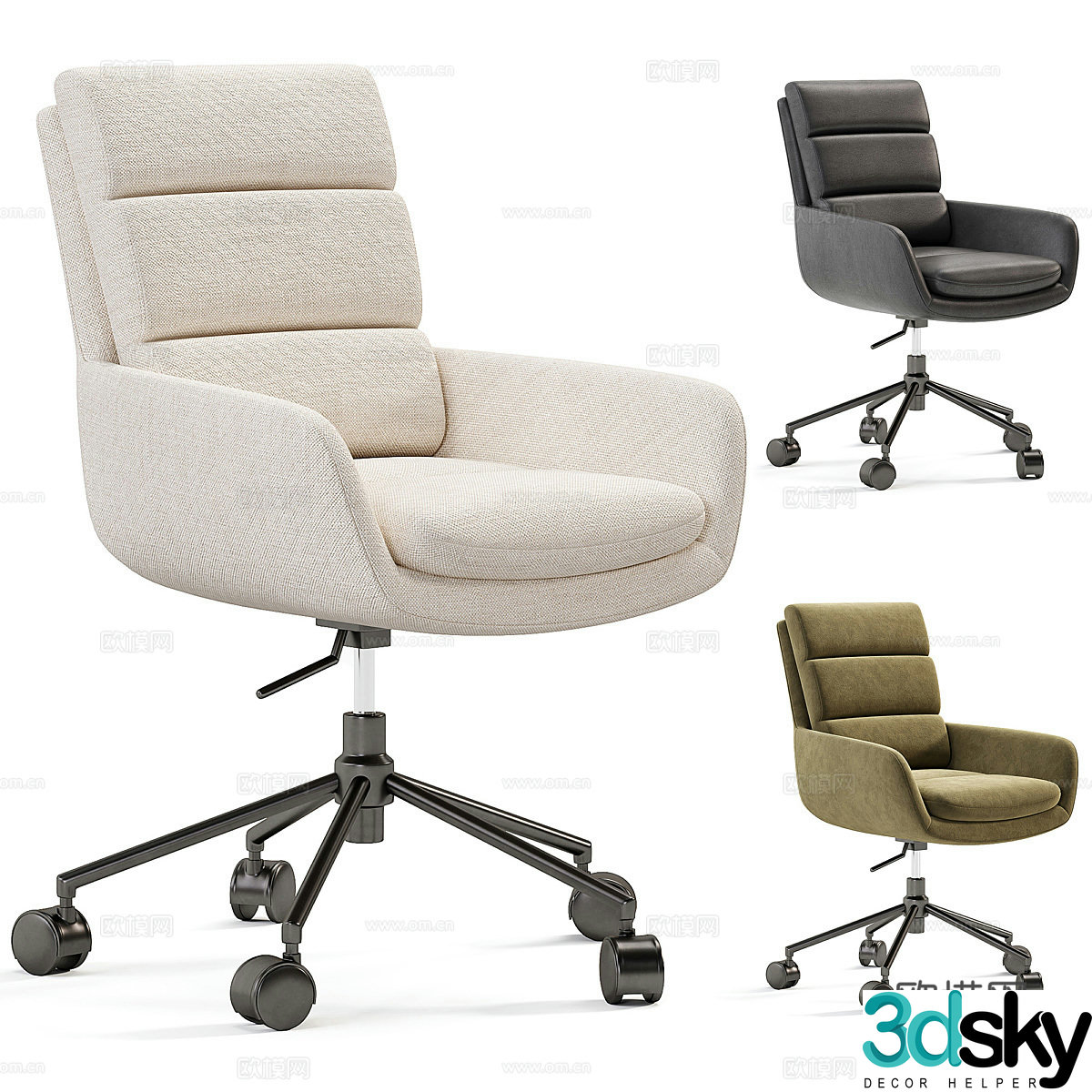 Modern Sergio Office swivel chair 3d model