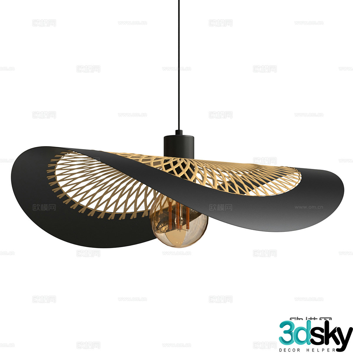 New Chinese Wasabi ARTE 3D Model of Braided Chandelier