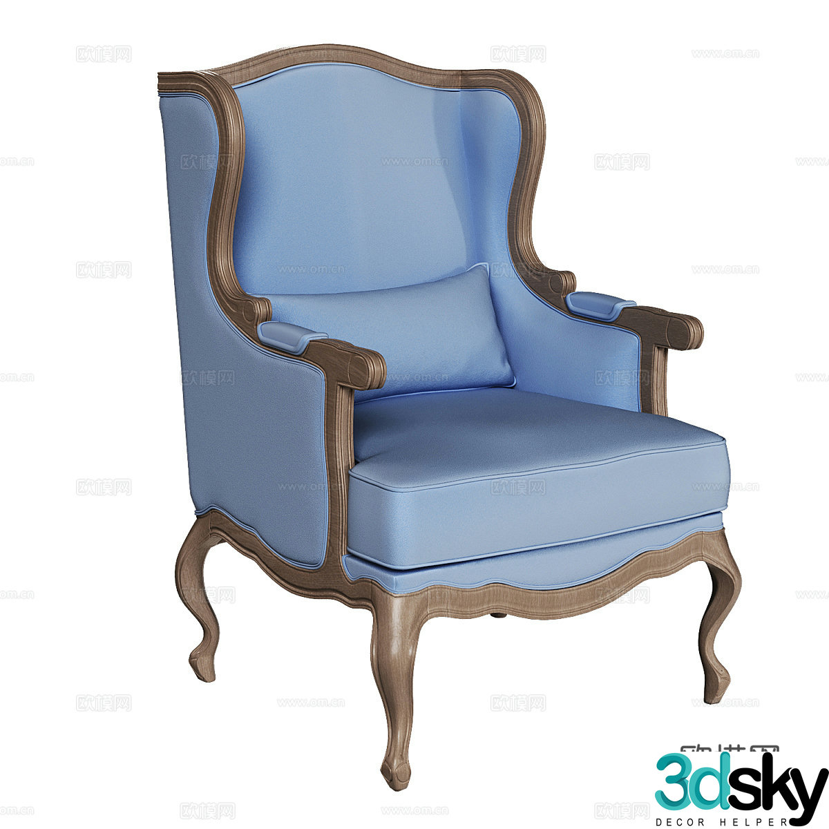 American simple single sofa single sofa simple sofa living room sofa 3d model