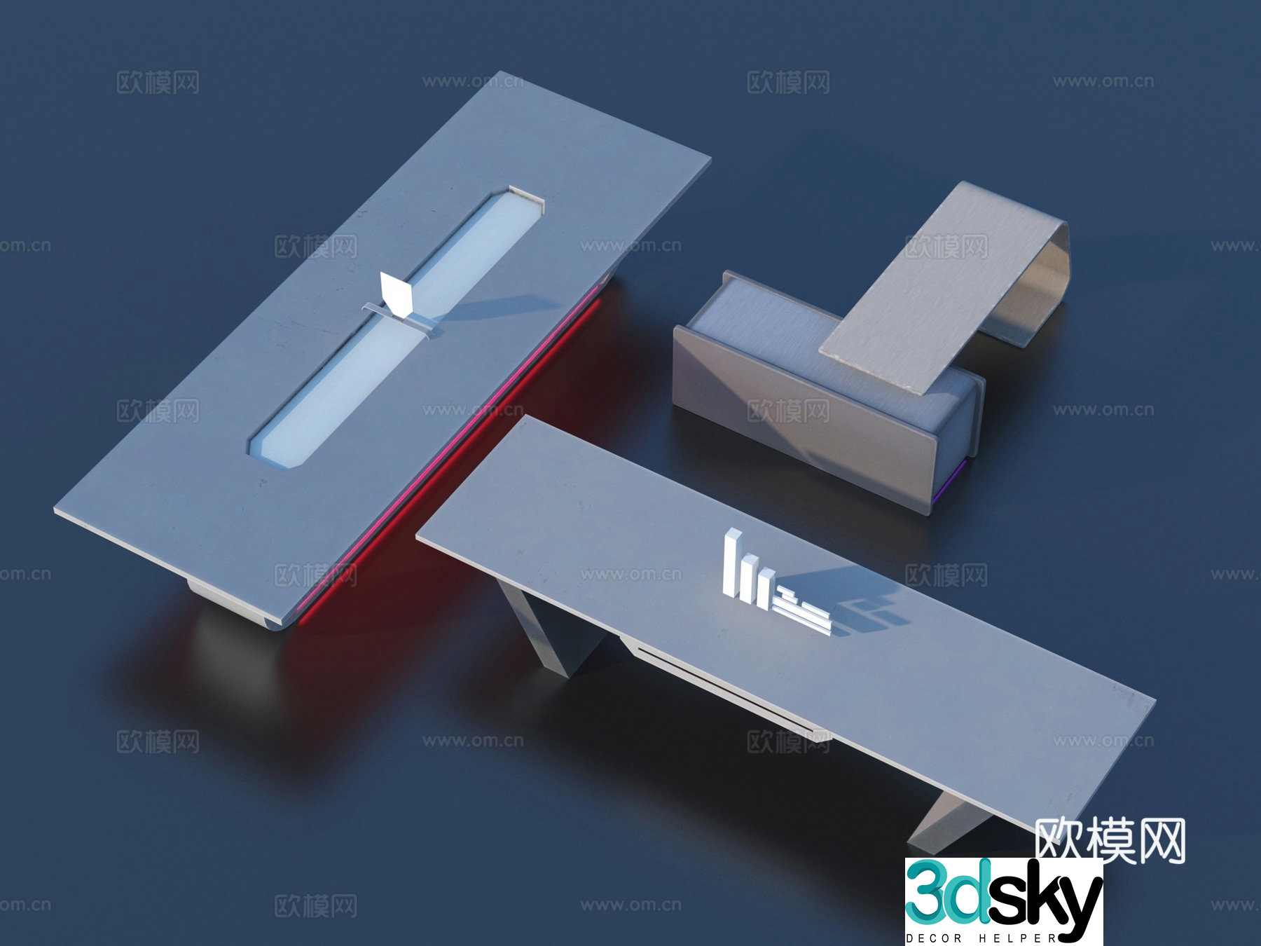 Hardware mechanical parts cabin components 3D model