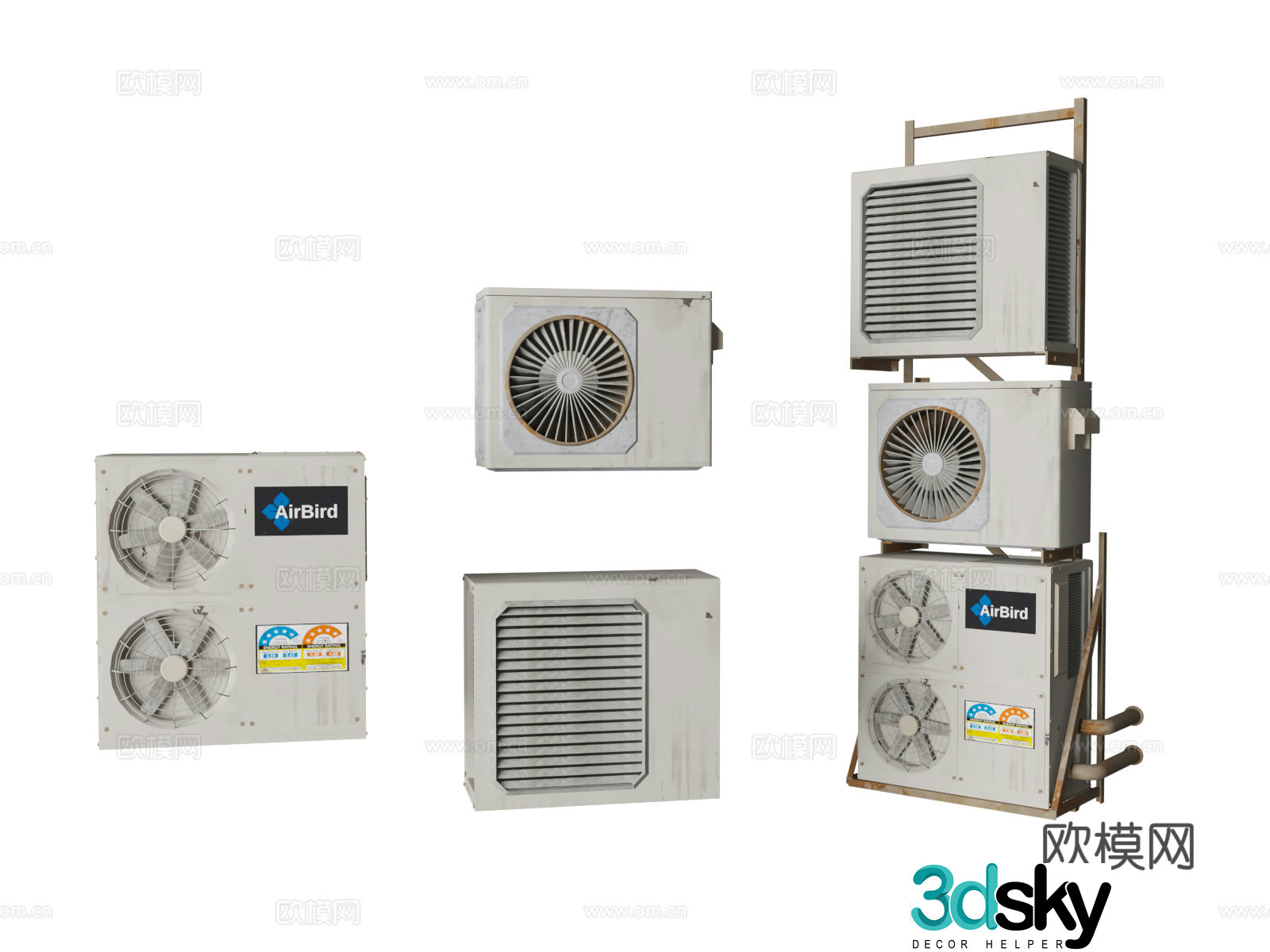Cyberpunk Air conditioning exterior unit Air conditioning air conditioning exterior rack Cyberpunk style 3D model