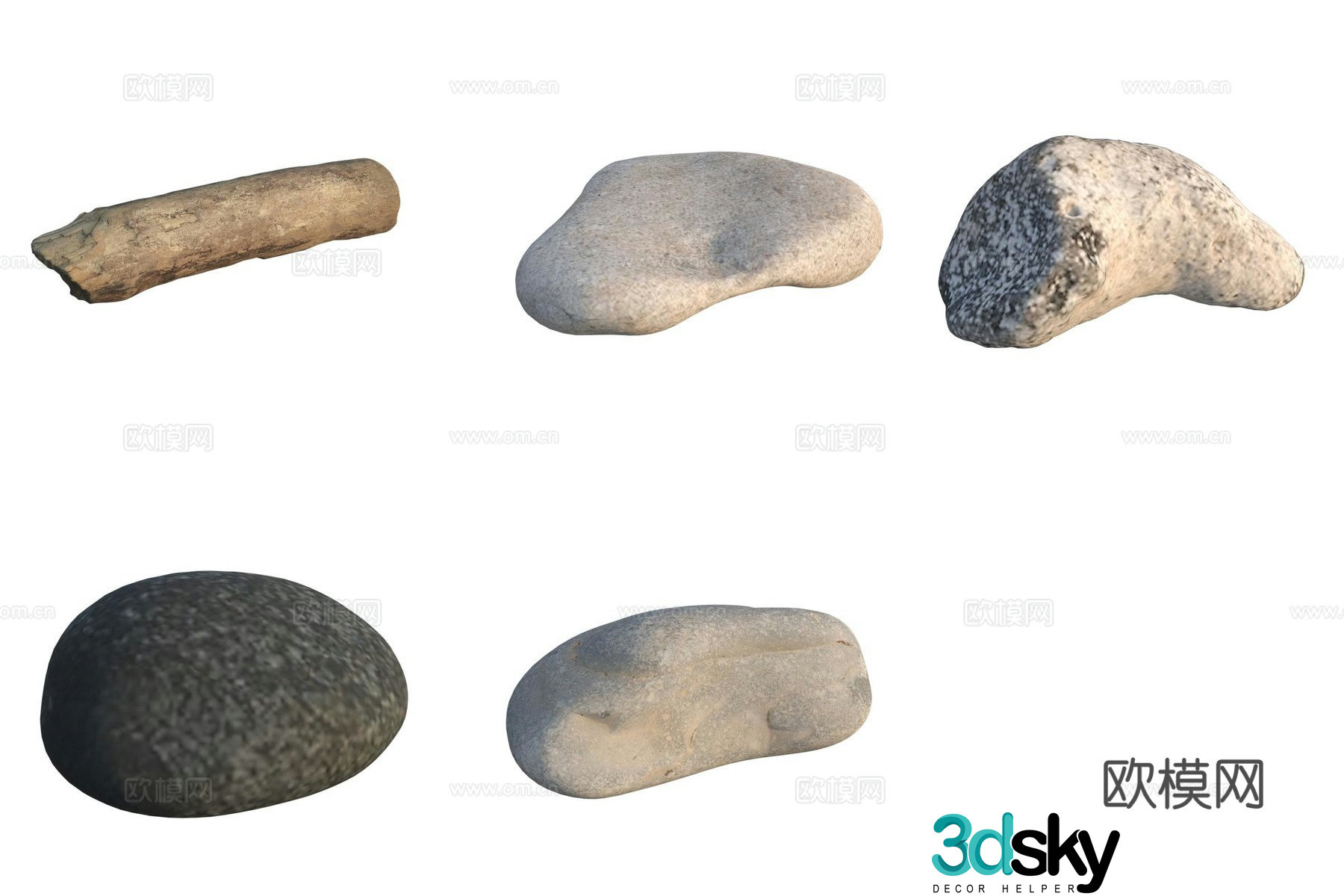 Stone wood 3d model