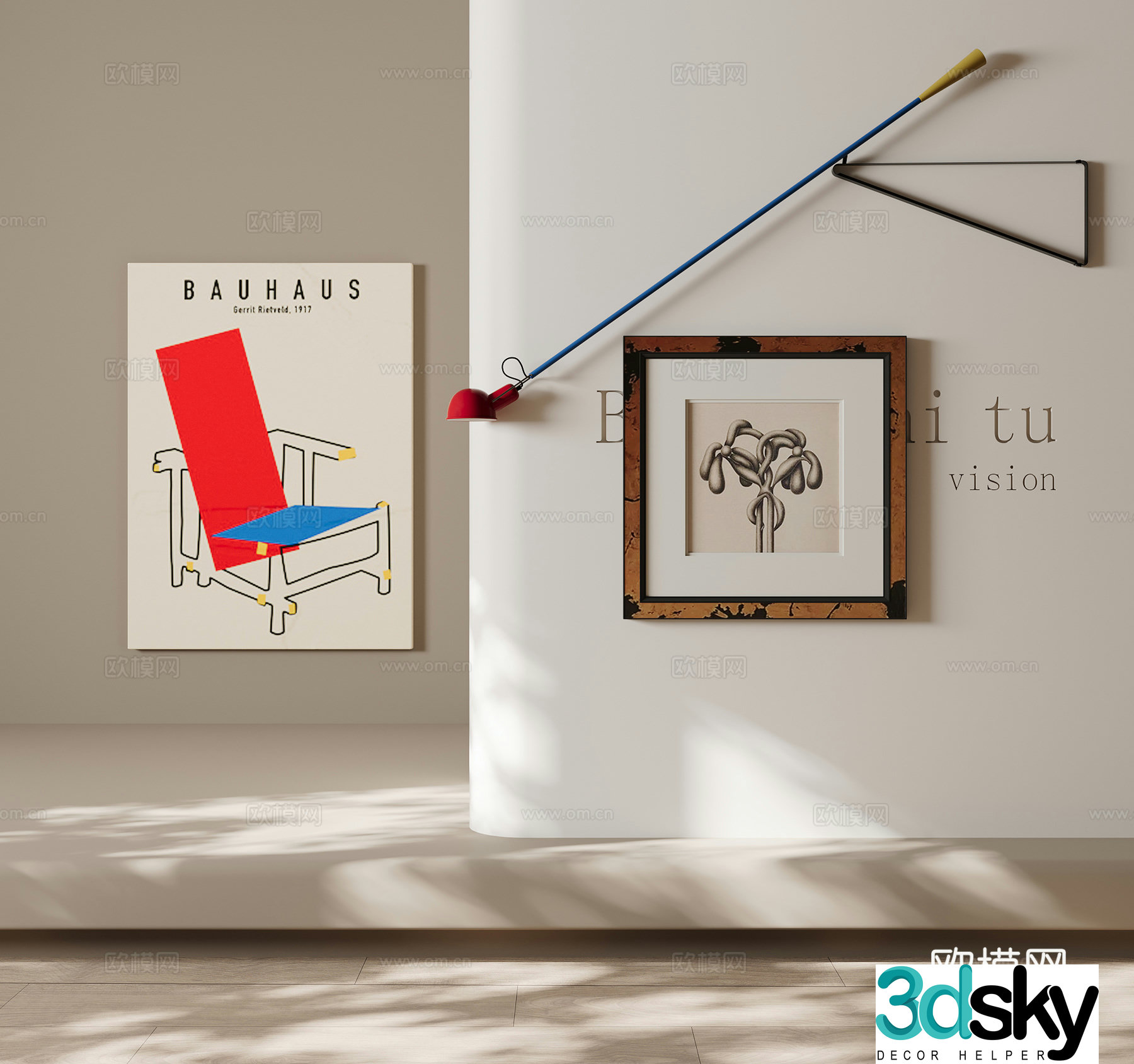 Modern decorative painting 3d model