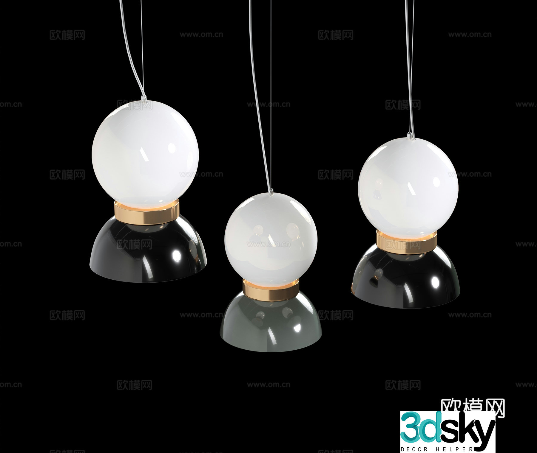Modern chandelier 3d model