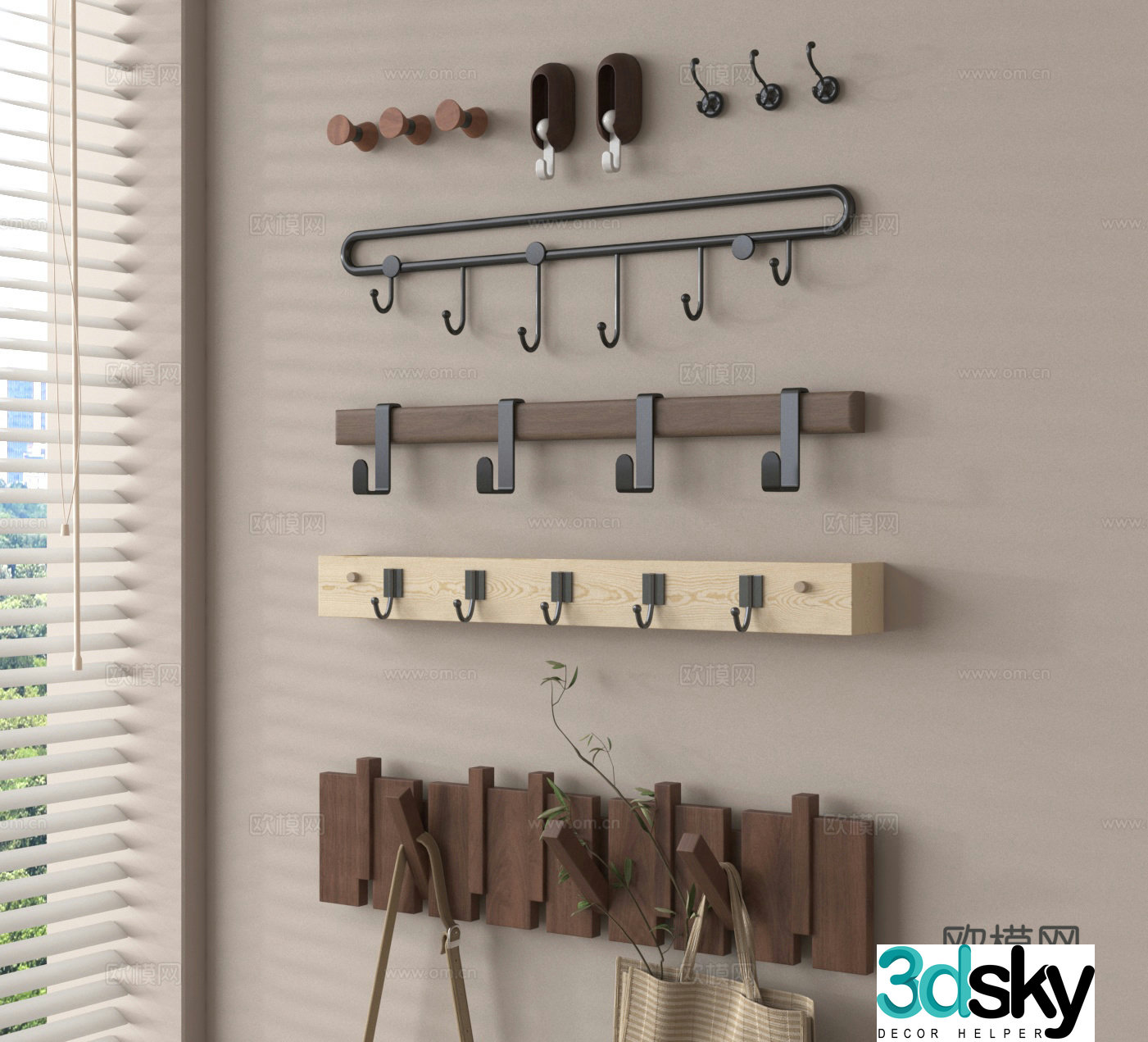 Hook Clothes hook Clothes hanging Clothes hanger 3d model