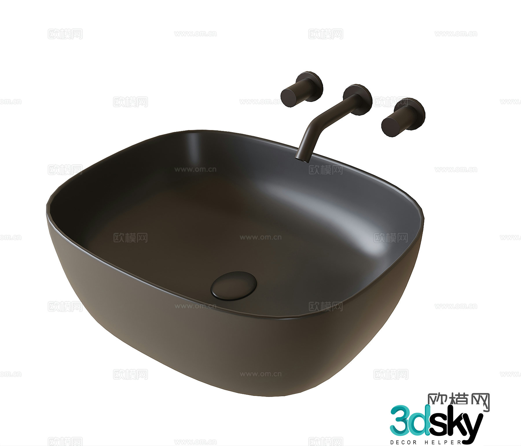 Modern wash basin 3d model