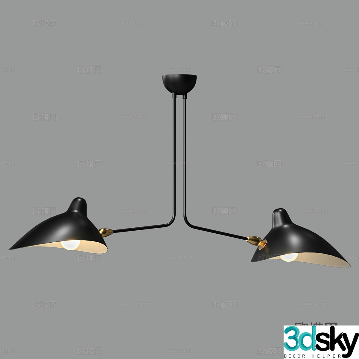 Modern simple chandelier chandelier simple chandelier restaurant chandelier lamp 3d model