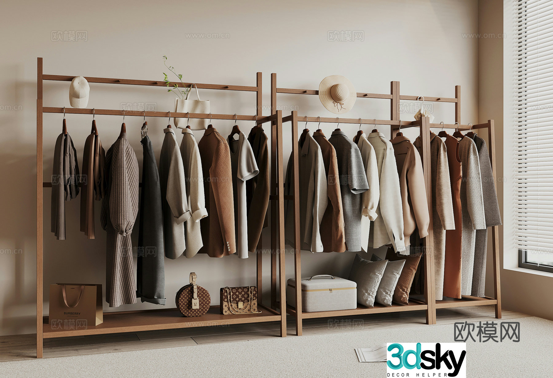 Modern clothes hanger 3d model