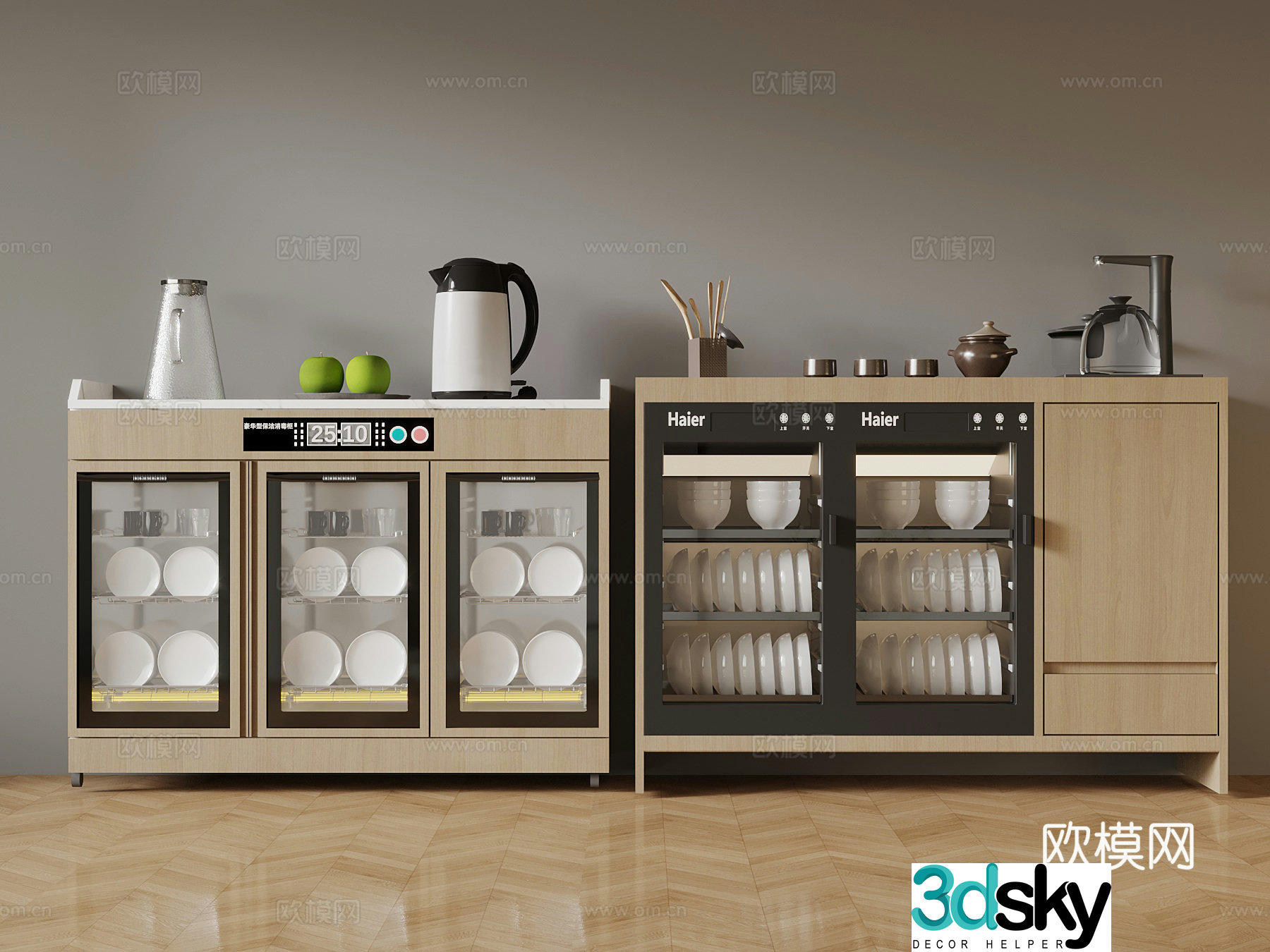 Modern dining cabinet disinfection cabinet side cabinet 3d model