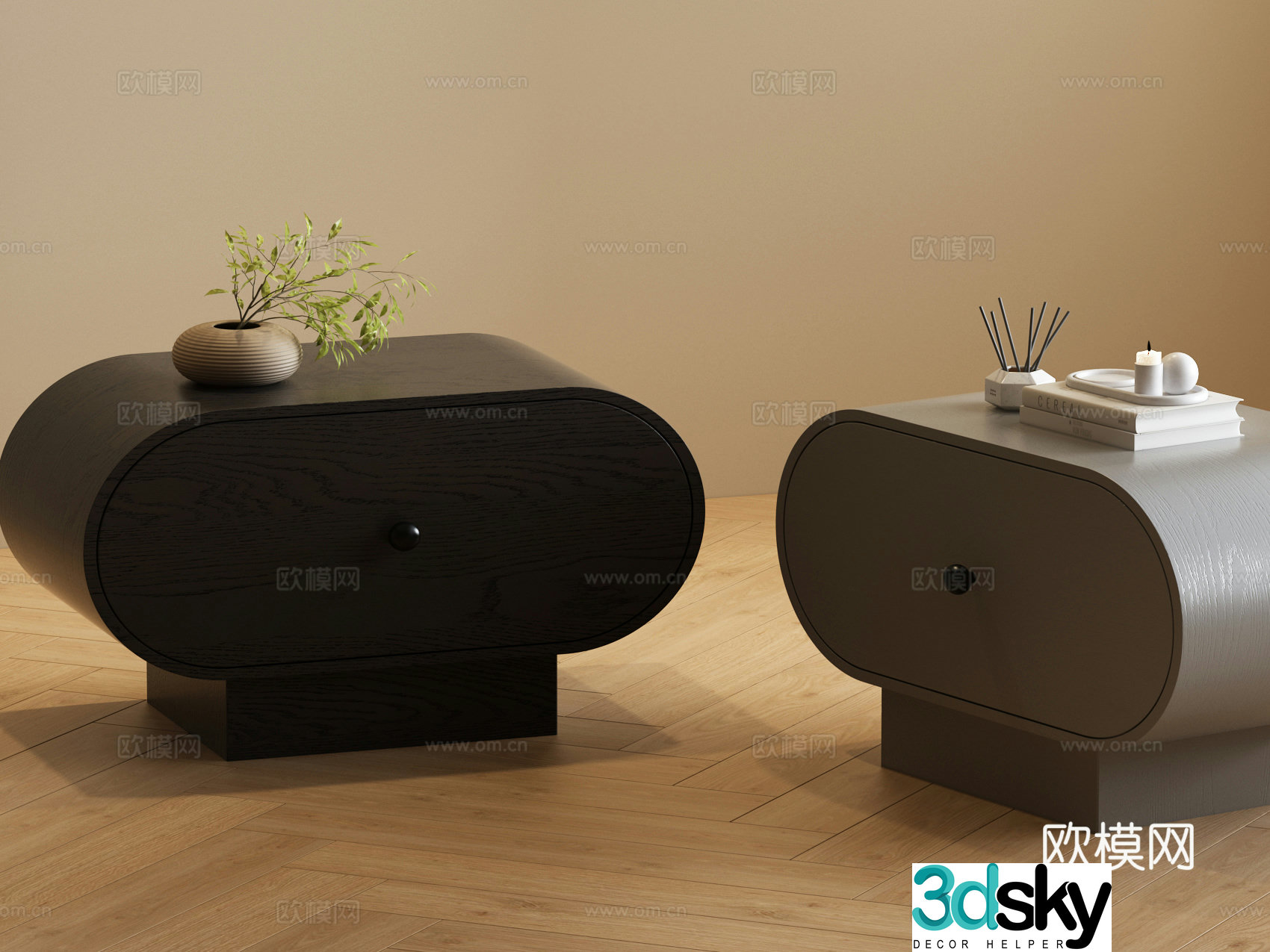 Modern night table 3d model