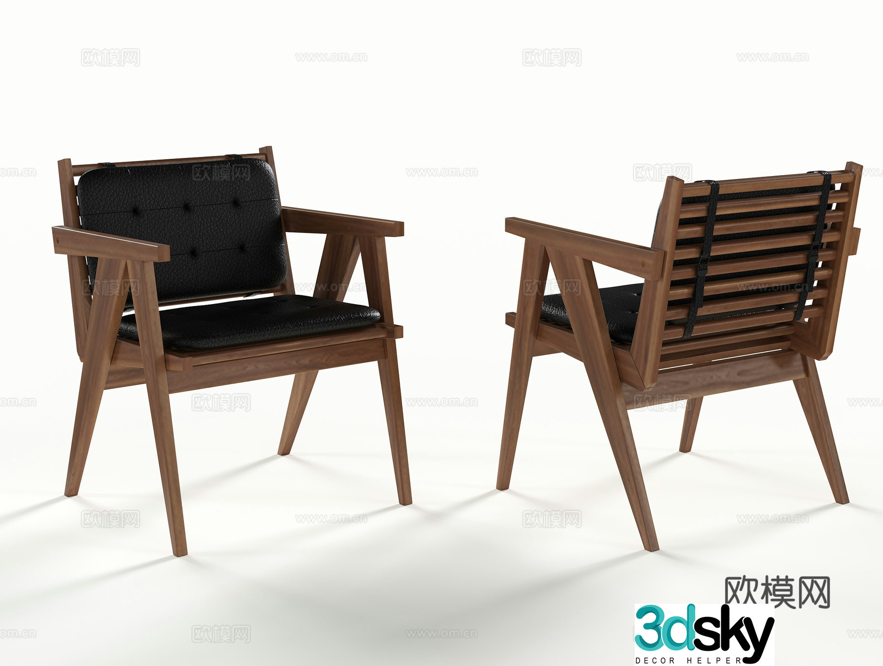 Modern single chair 3d model