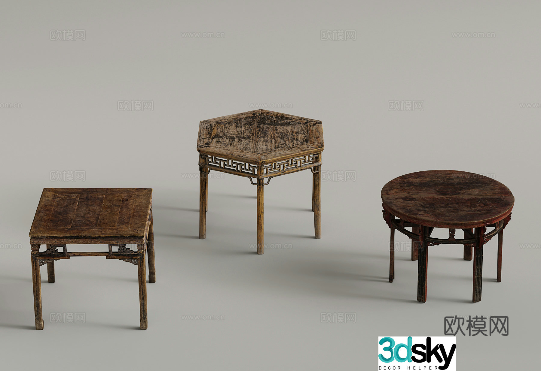Wasabi Middle Ages stool 3D model