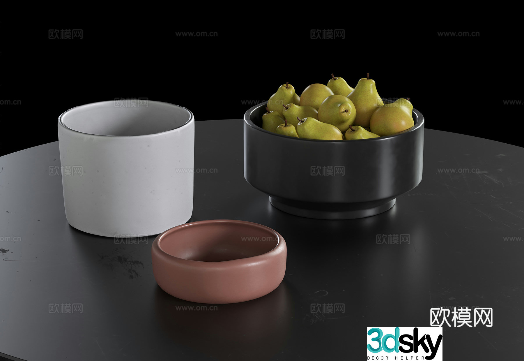 Modern jewelry ornaments 3d model