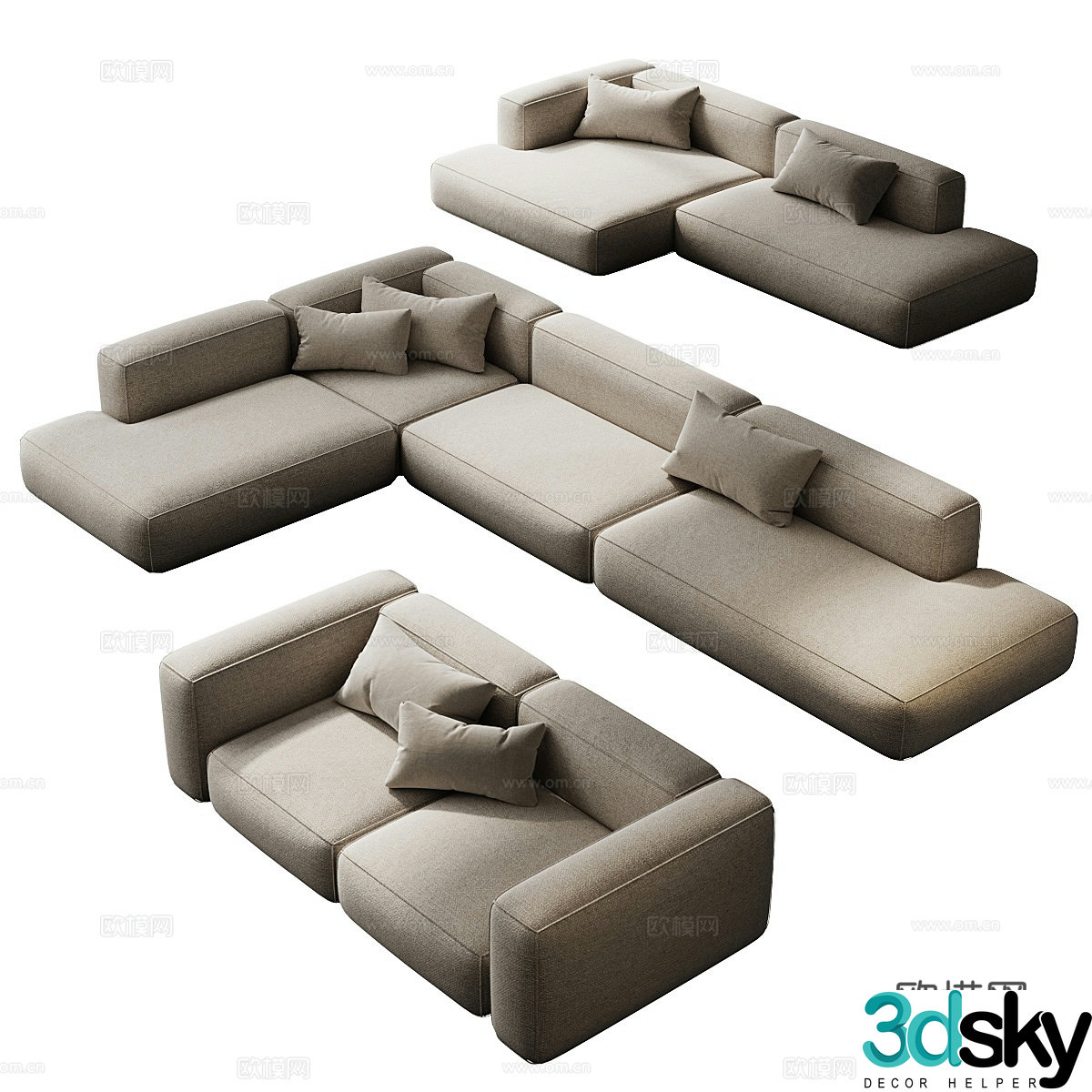 Multiplayer sofa 3d model
