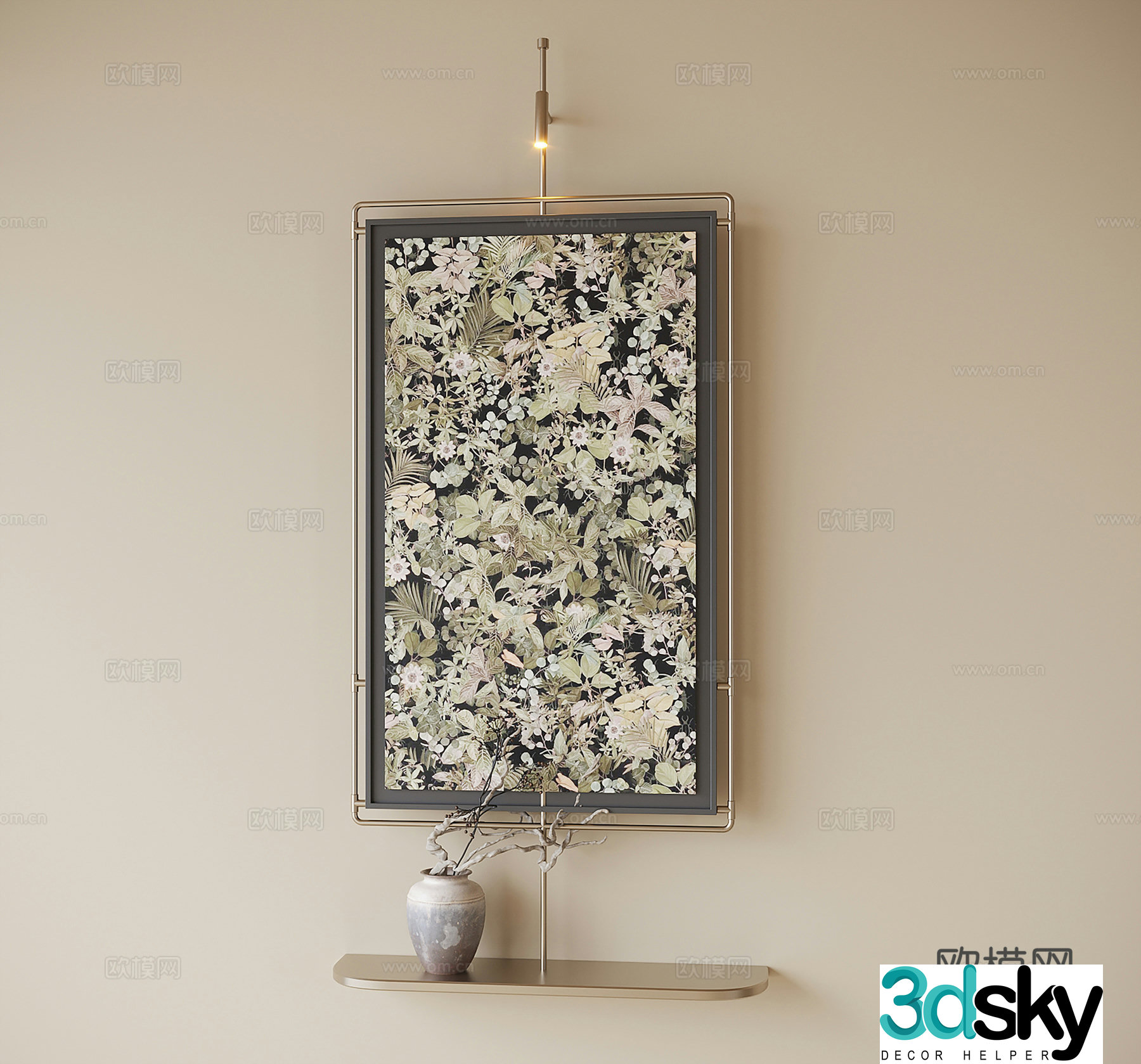 French entrance painting 3D model