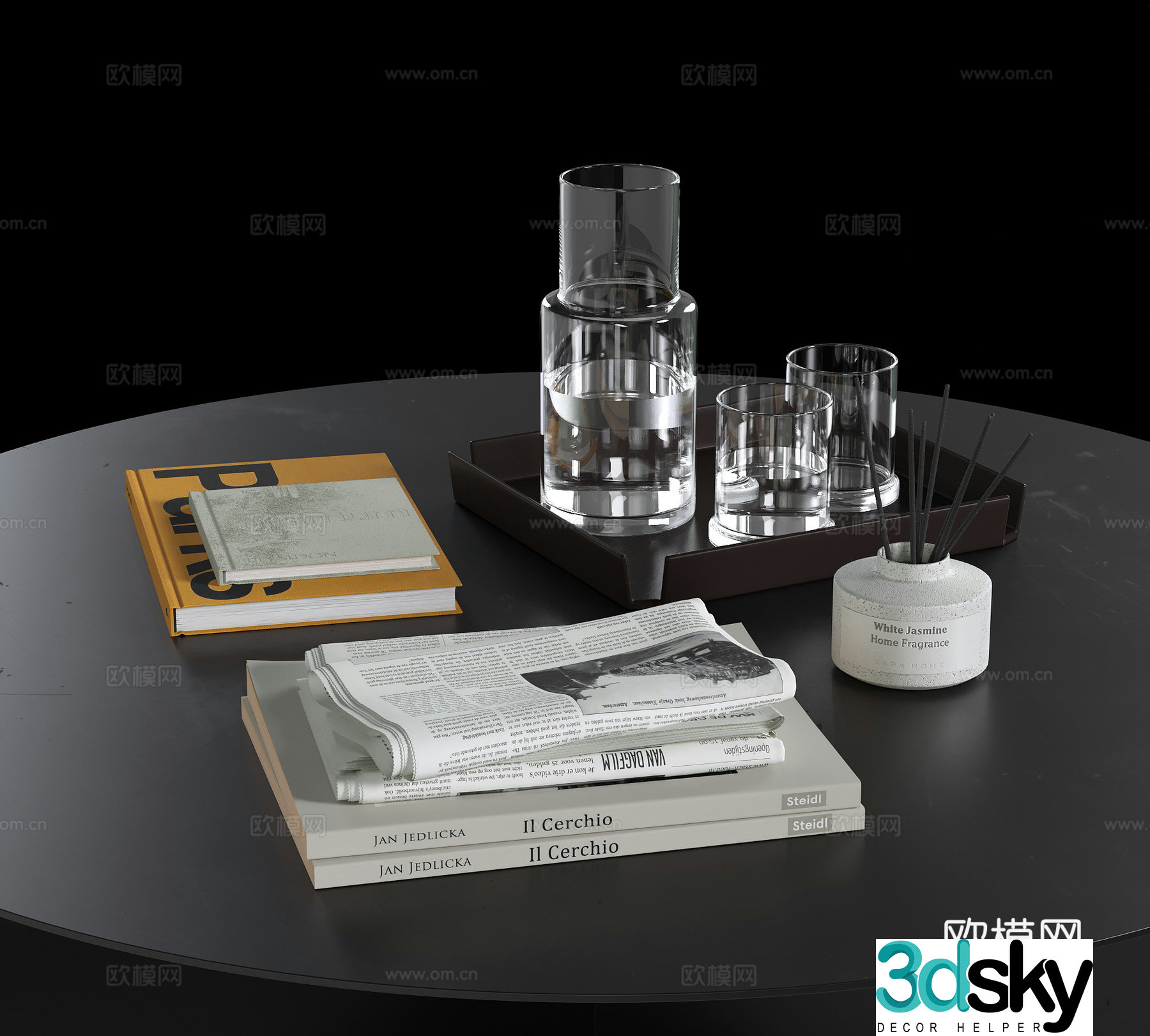 Modern jewelry ornaments 3d model