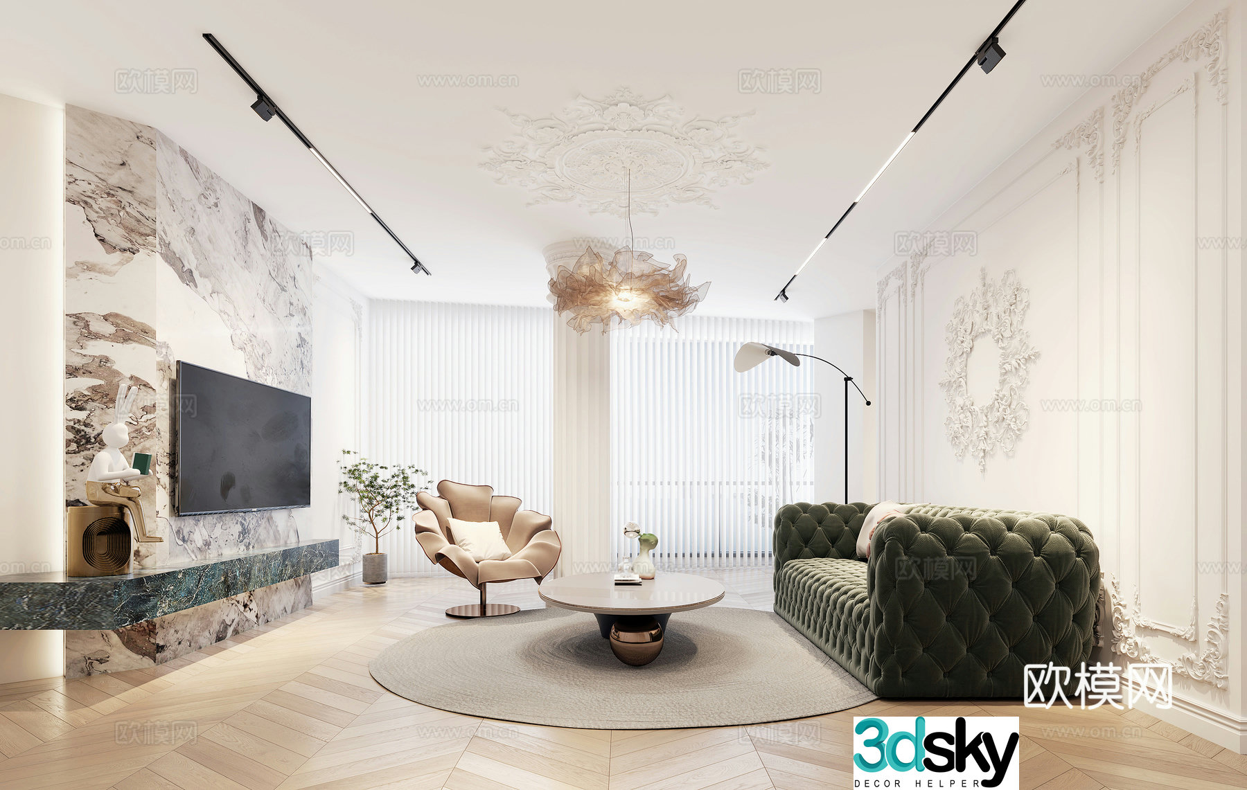 French apartment homestay 3d model