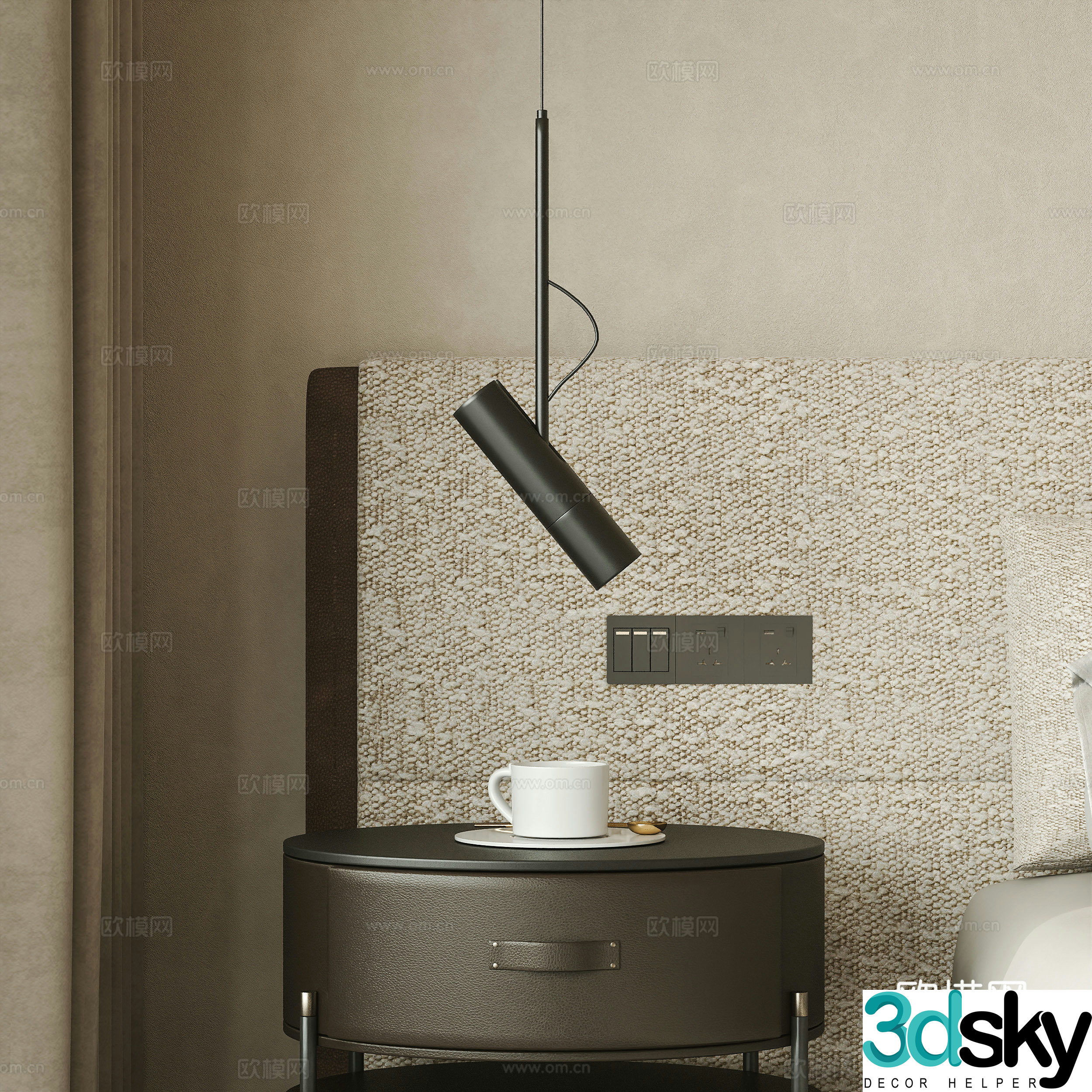 Modern chandelier 3d model