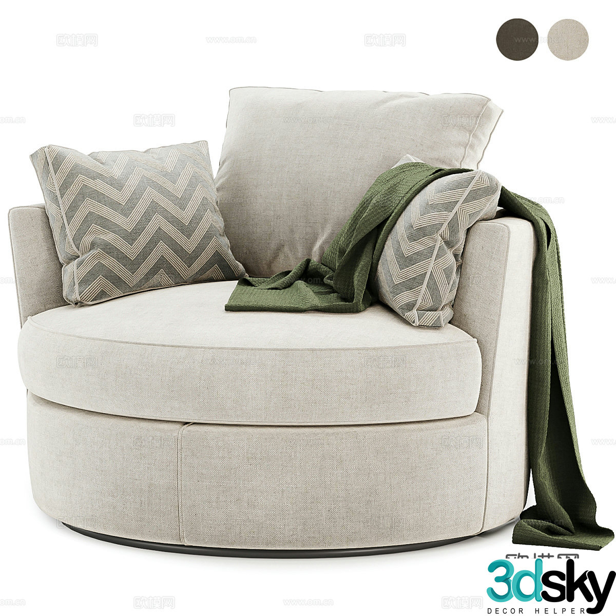 Modern Italian Clarissa casual sofa 3d model
