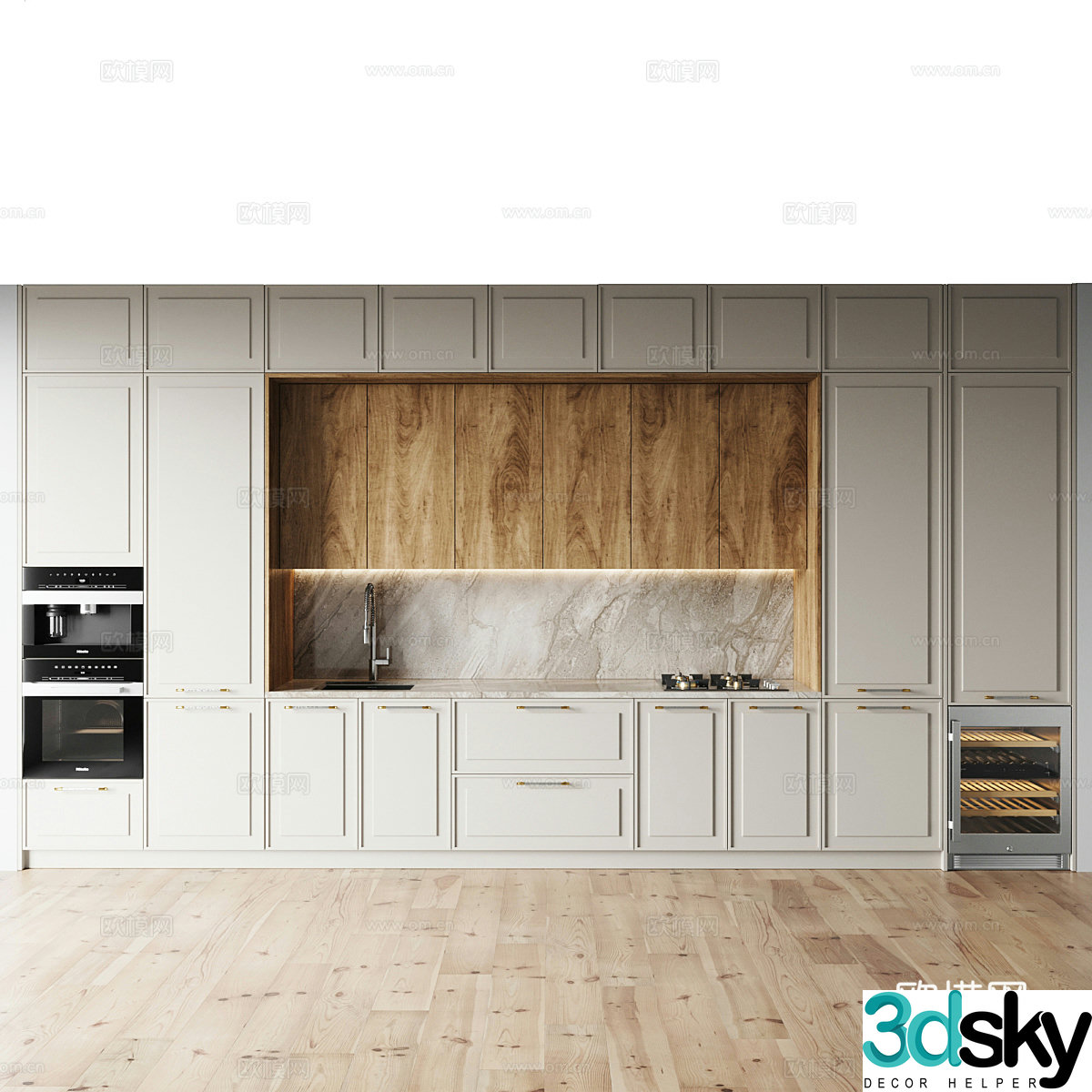 Modern Italian cabinet 3d model