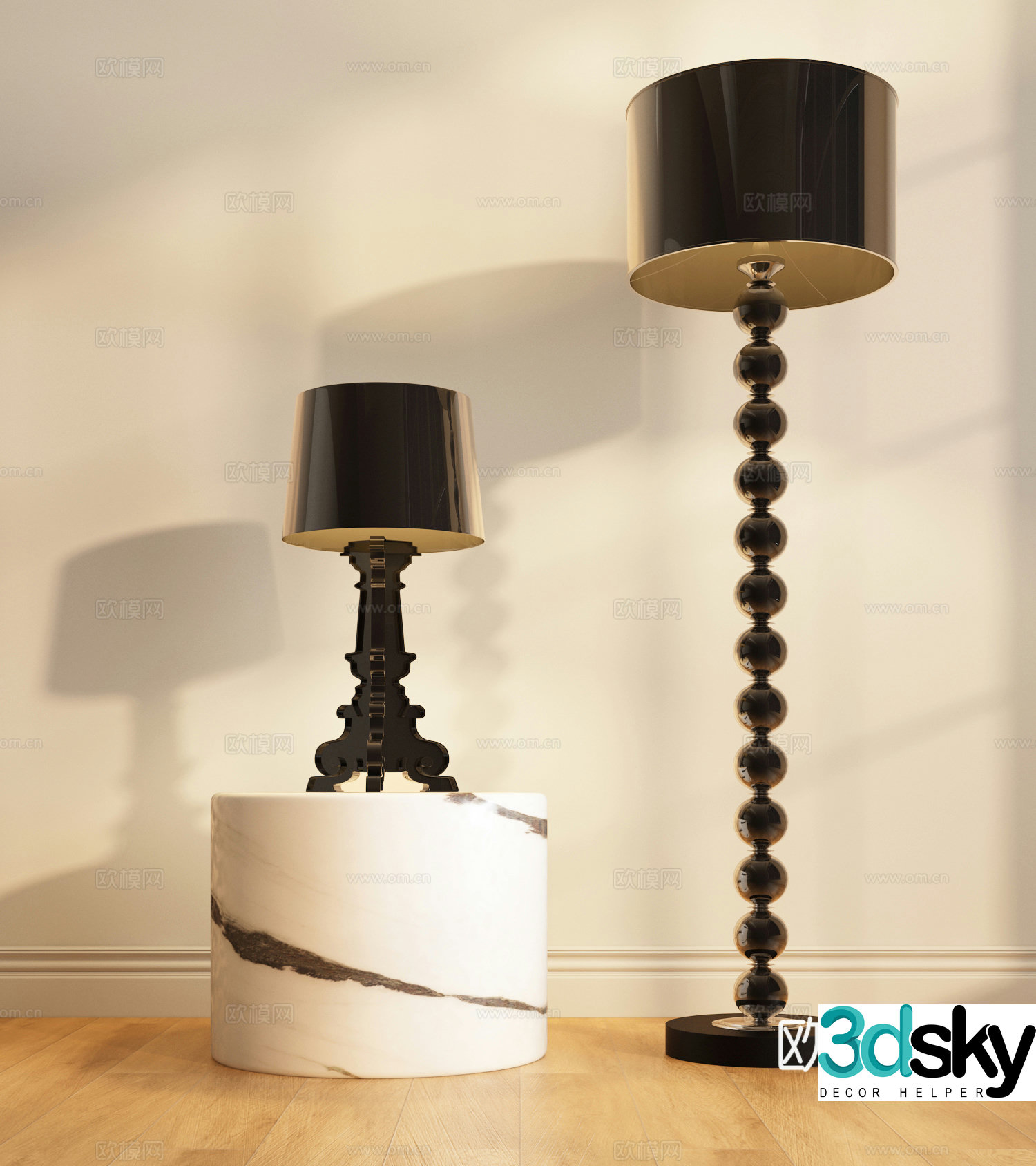 Modern floor lamp 3d model