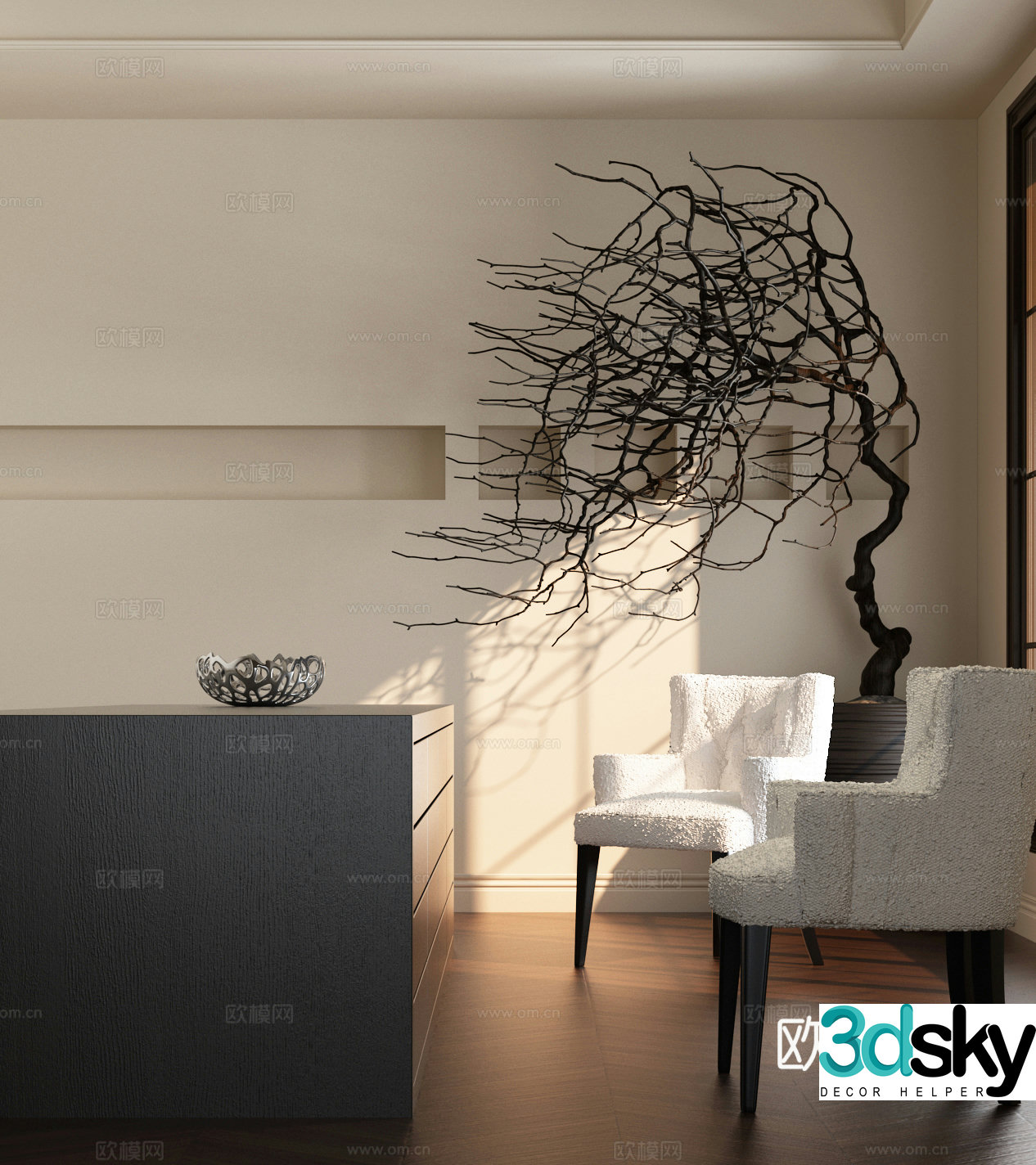 Modern Italian single chair 3d model