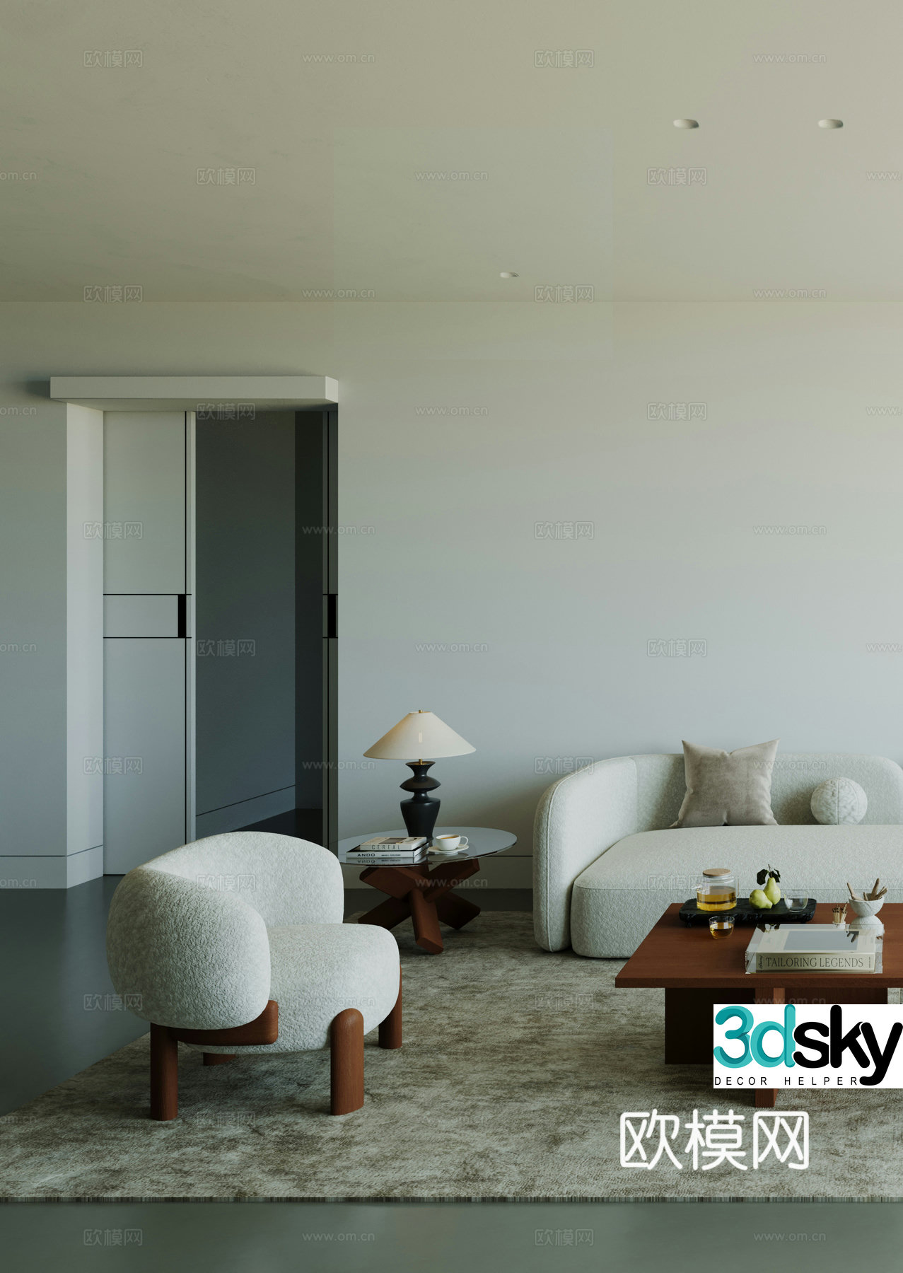 Modern living room 3d model