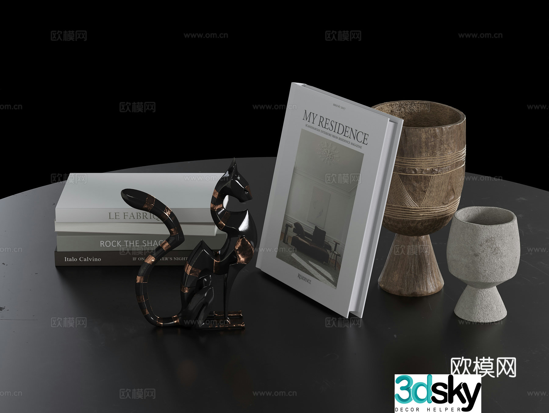 Modern jewelry ornaments 3d model